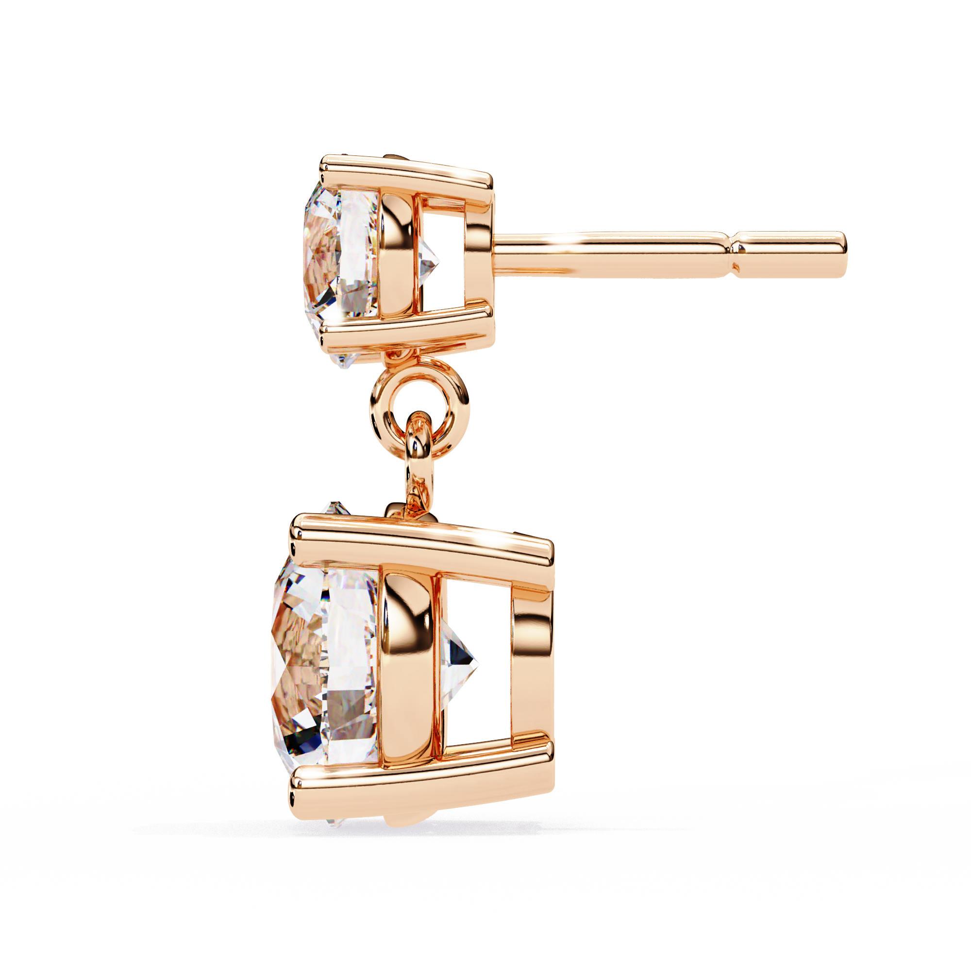 Eternal Brilliance 3.73ct F/VVS2 Round Lab-Grown Diamond Drop Earrings