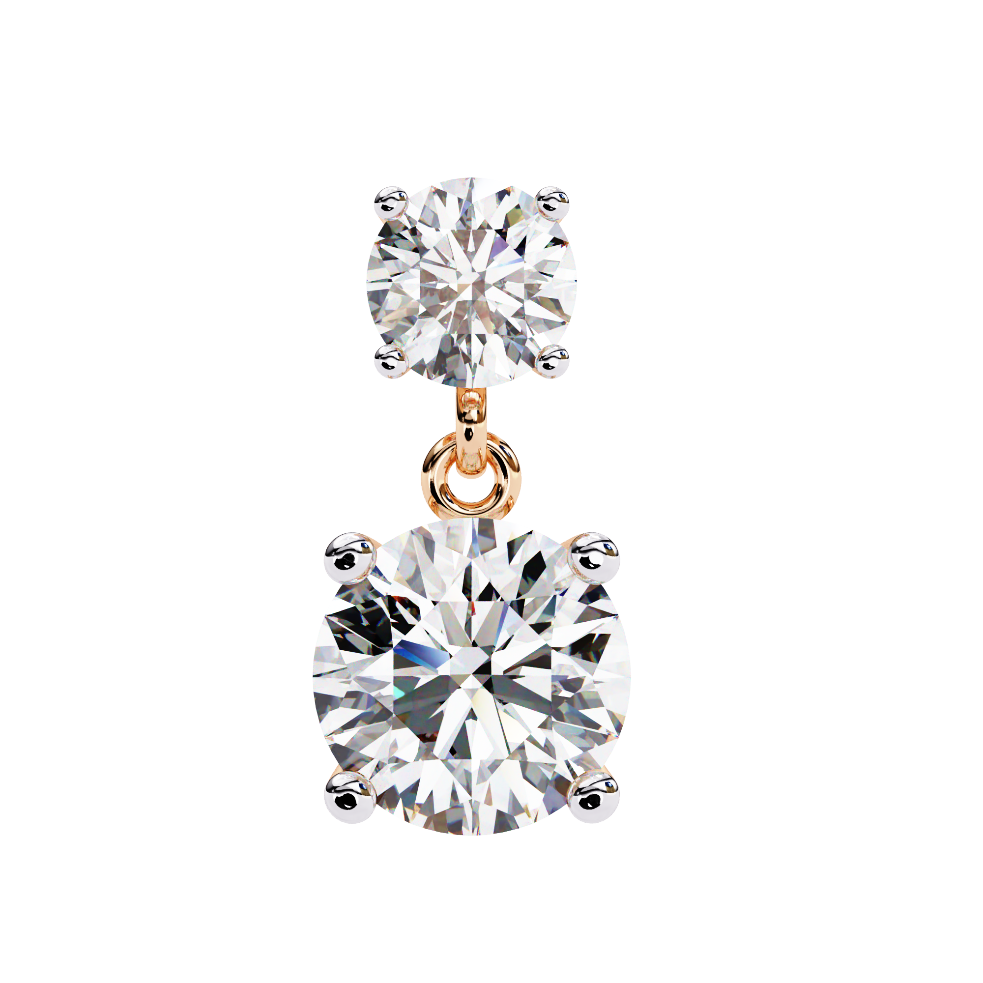 Eternal Brilliance 3.73ct F/VVS2 Round Lab-Grown Diamond Drop Earrings