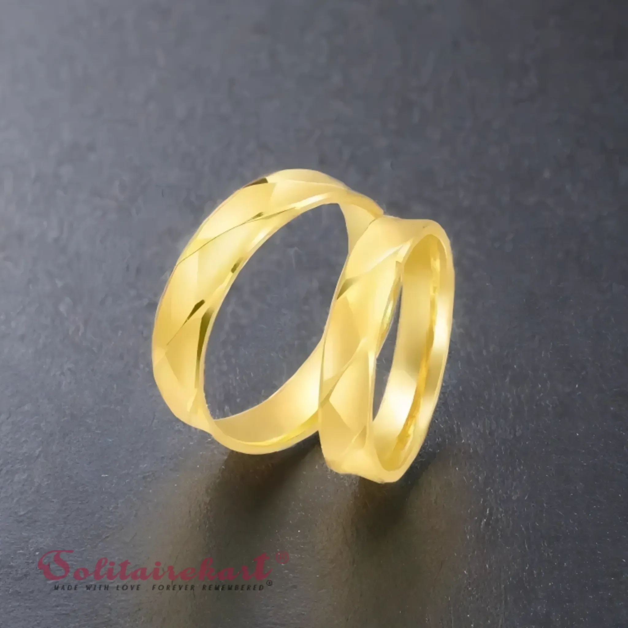 14K 5.28Grams Gold Couple Rings – Elegant Band Design