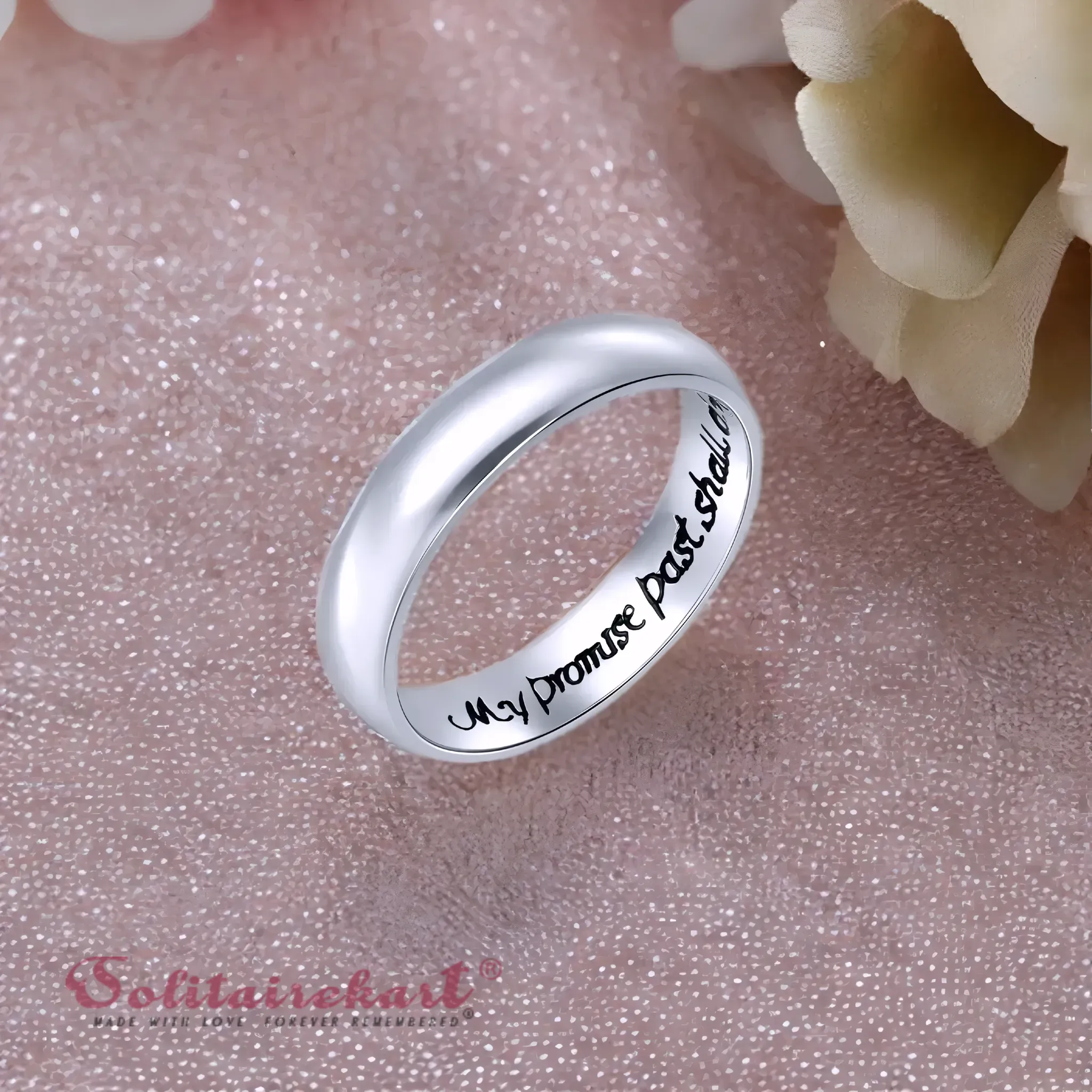 Solitairekart Platinum Simple Elegant Band Ring 4.042gm For Unisex.