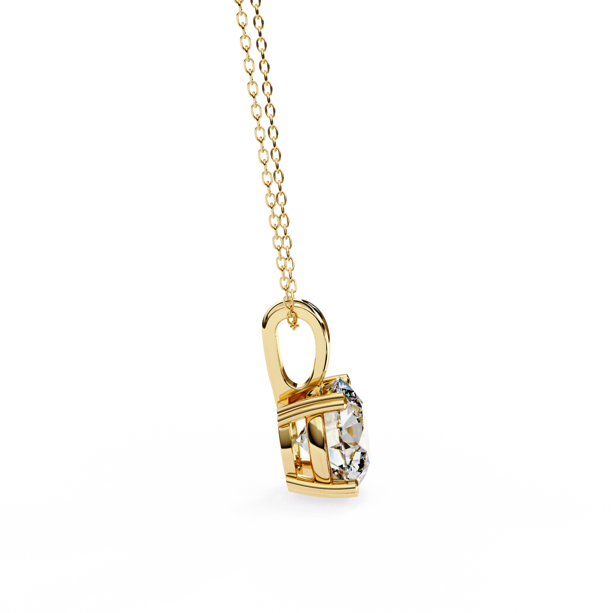 0.80 Carat Round Shape Lab-Grown Diamond Pendant Necklace – E Color VS2 Clarity