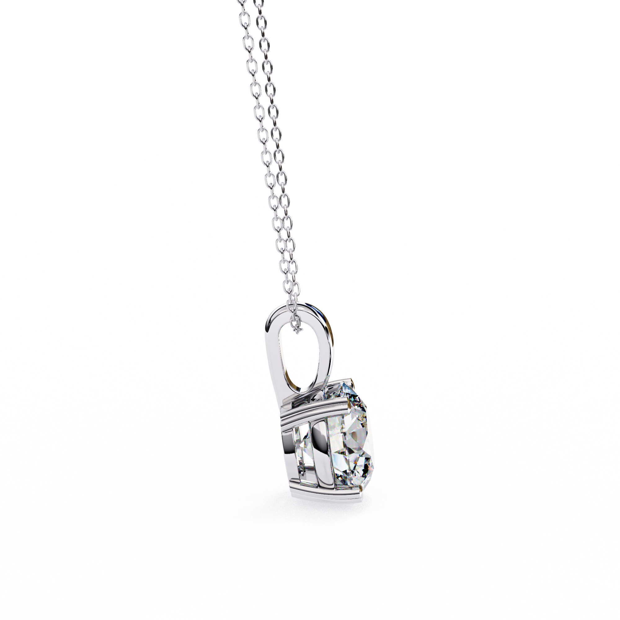 0.80 Carat Round Shape Lab-Grown Diamond Pendant Necklace – E Color VS2 Clarity