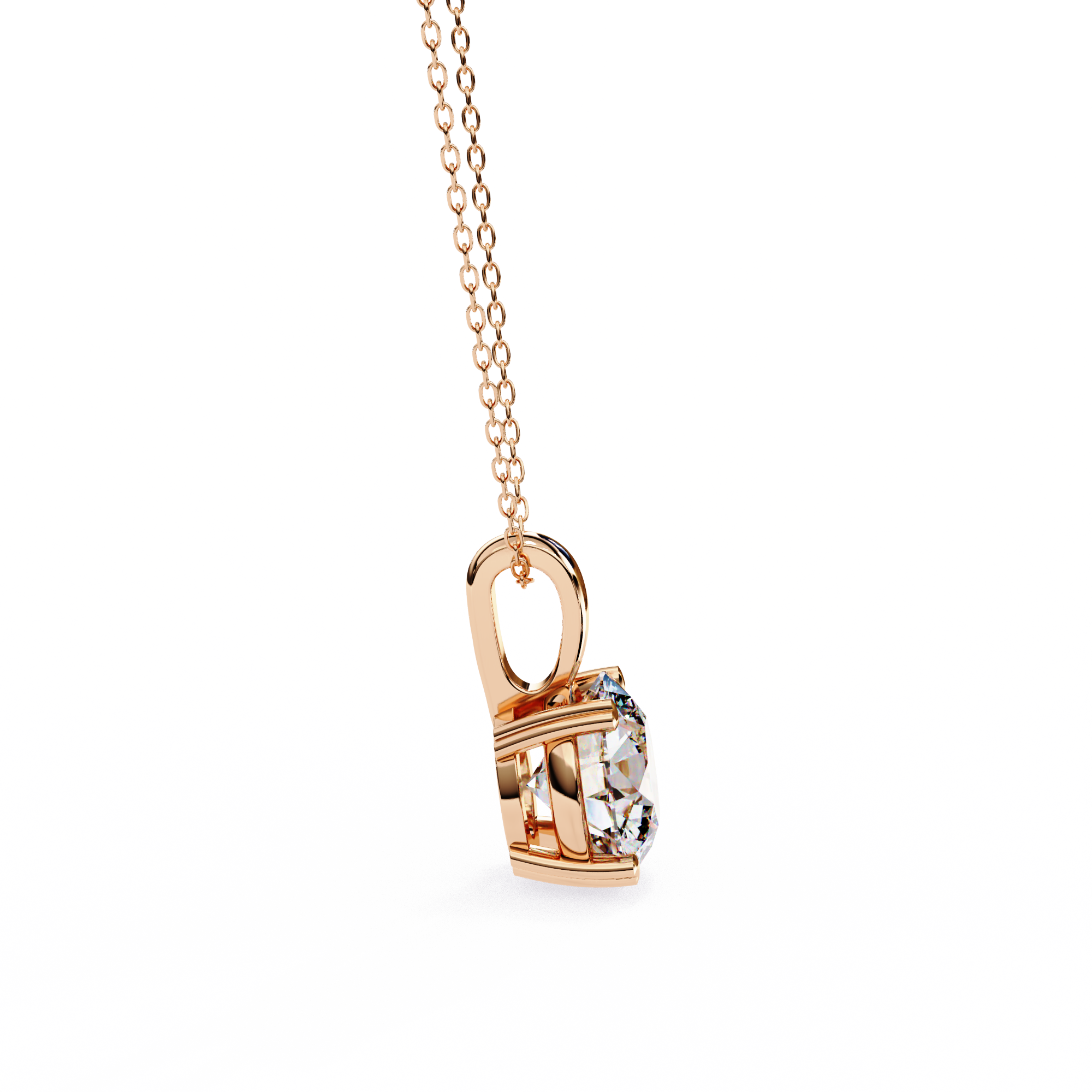0.80 Carat Round Shape Lab-Grown Diamond Pendant Necklace – E Color VS2 Clarity