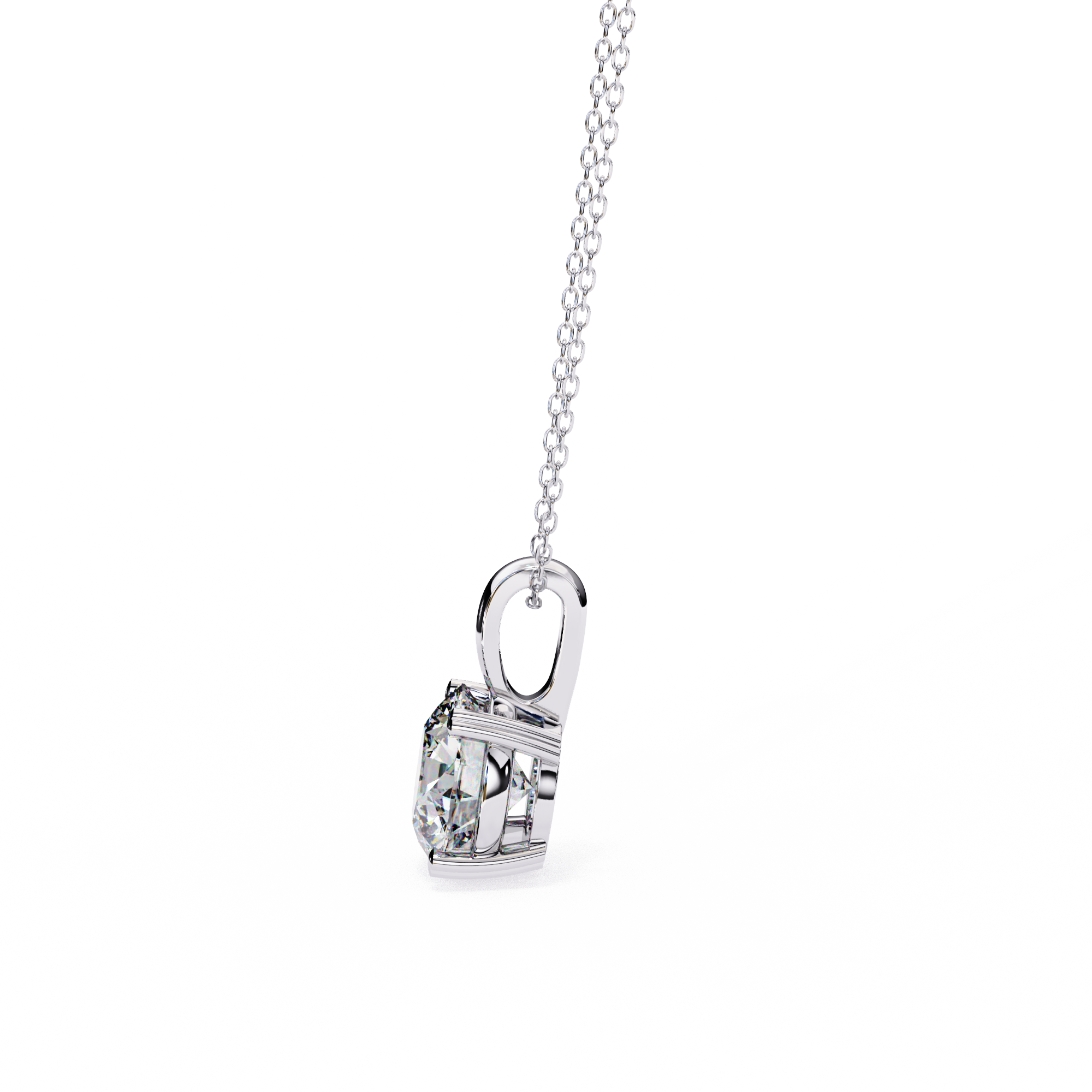 0.80 Carat Round Shape Lab-Grown Diamond Pendant Necklace – E Color VS2 Clarity