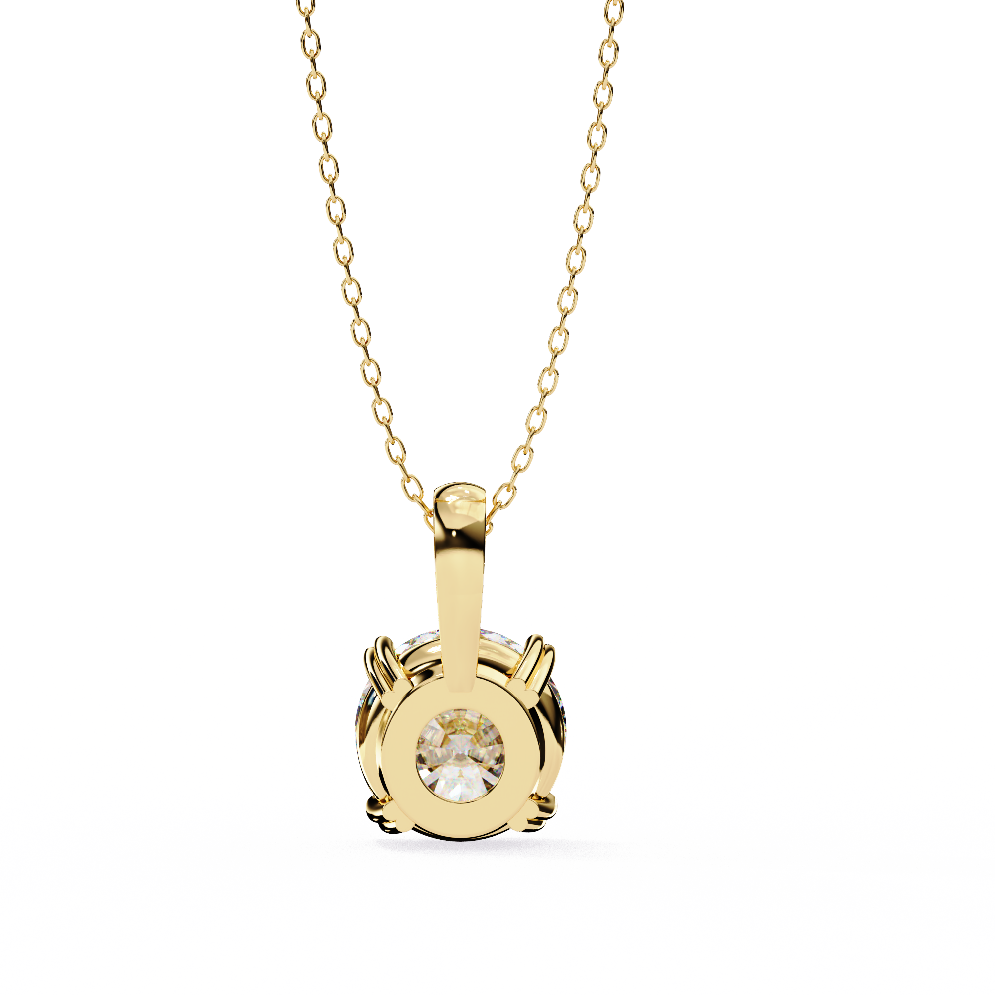 0.80 Carat Round Shape Lab-Grown Diamond Pendant Necklace – E Color VS2 Clarity