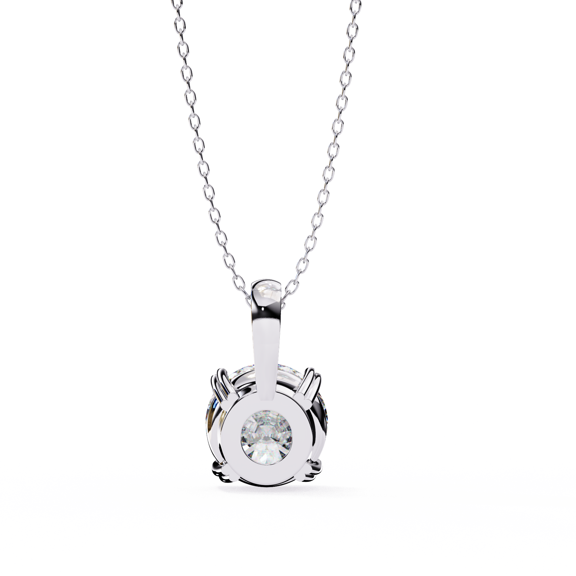 0.80 Carat Round Shape Lab-Grown Diamond Pendant Necklace – E Color VS2 Clarity