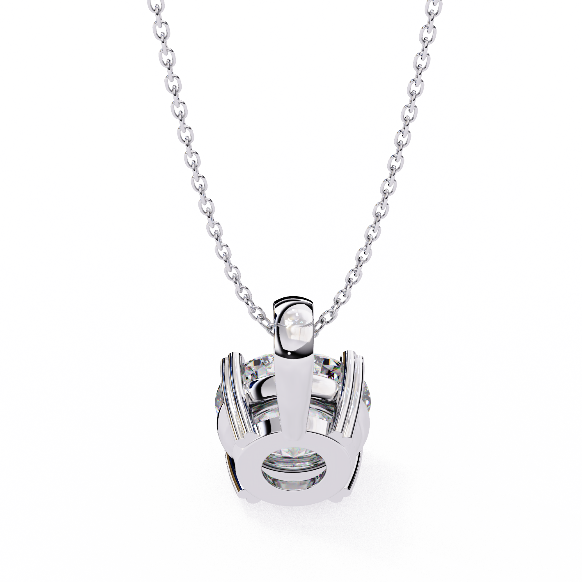 0.80 Carat Round Shape Lab-Grown Diamond Pendant Necklace – E Color VS2 Clarity
