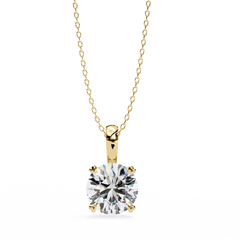 0.80 Carat Round Shape Lab-Grown Diamond Pendant Necklace – E Color VS2 Clarity