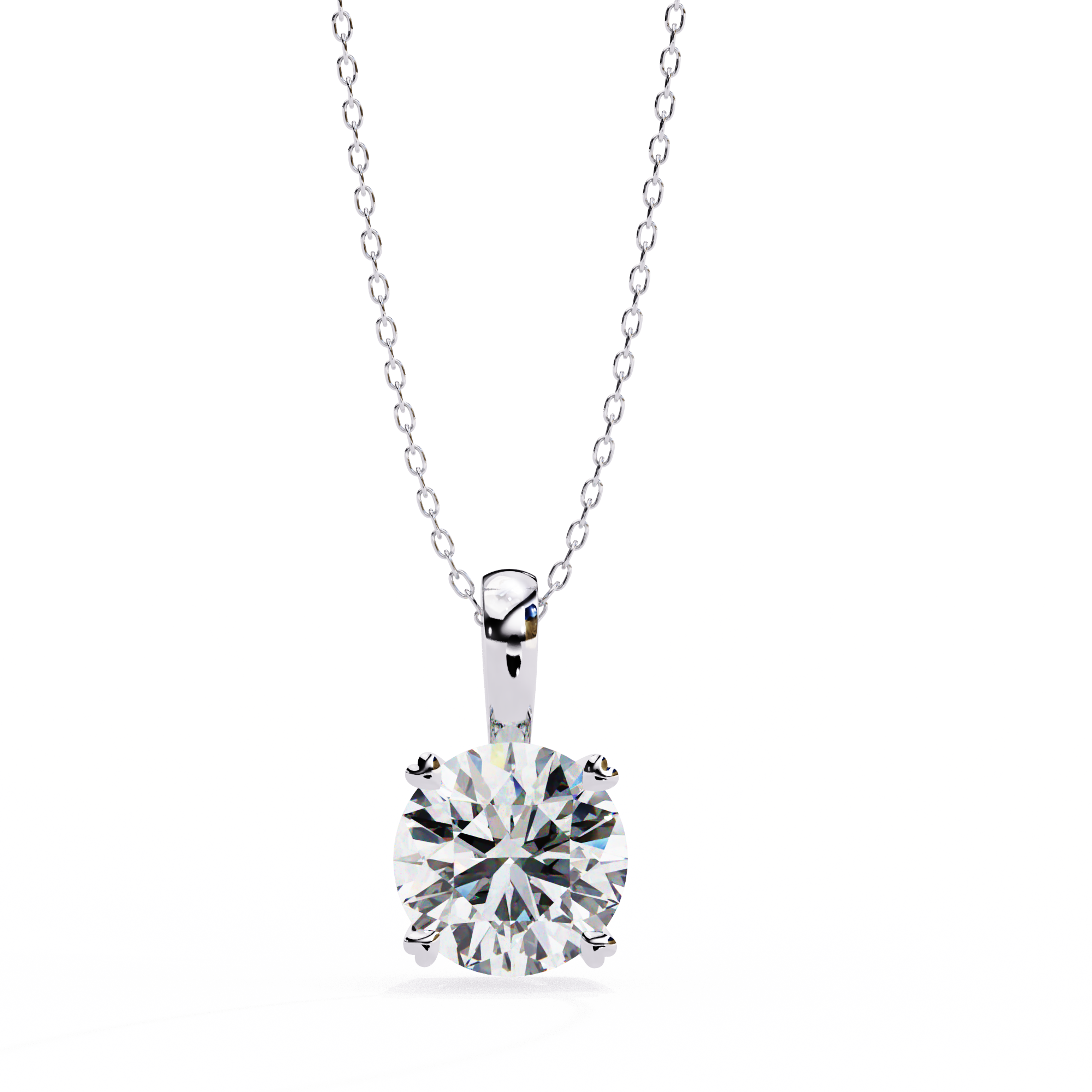 0.80 Carat Round Shape Lab-Grown Diamond Pendant Necklace – E Color VS2 Clarity