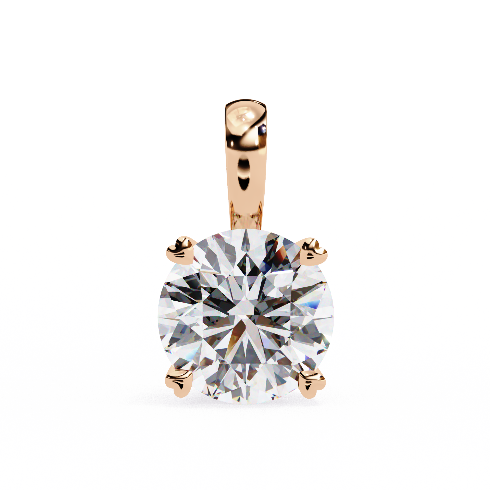 0.80 Carat Round Shape Lab-Grown Diamond Pendant Necklace – E Color VS2 Clarity