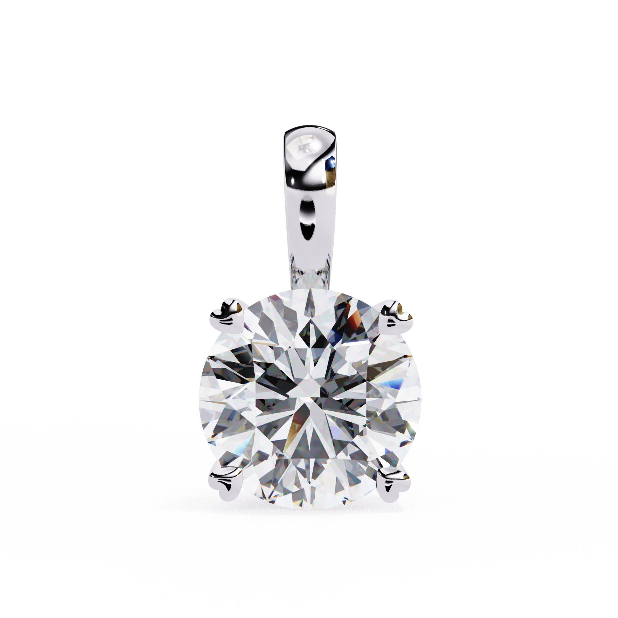 0.80 Carat Round Shape Lab-Grown Diamond Pendant Necklace – E Color VS2 Clarity