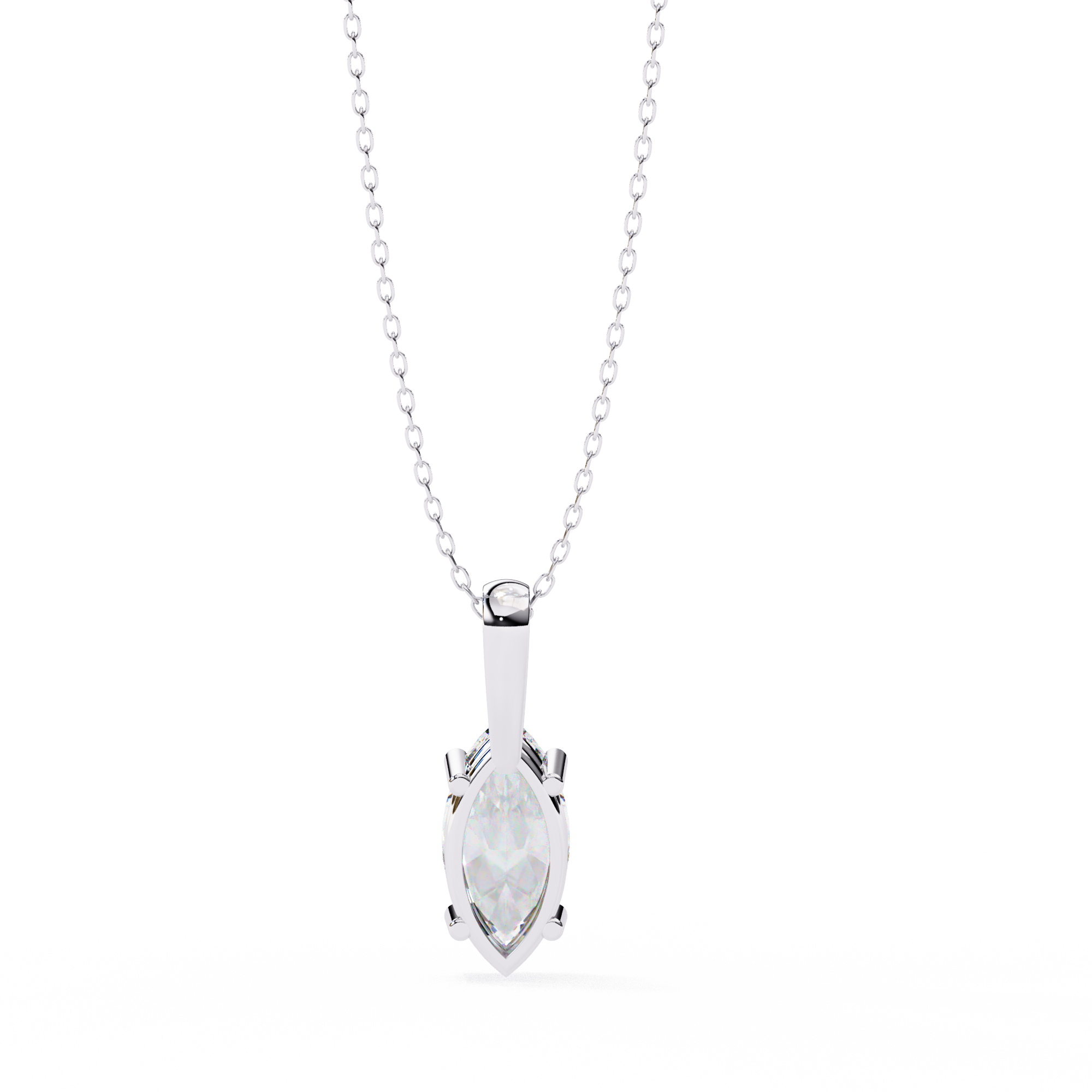 0.93 Carat Marquise Shape Lab-Grown Diamond Pendant Necklace – F Color VS1 Clarity