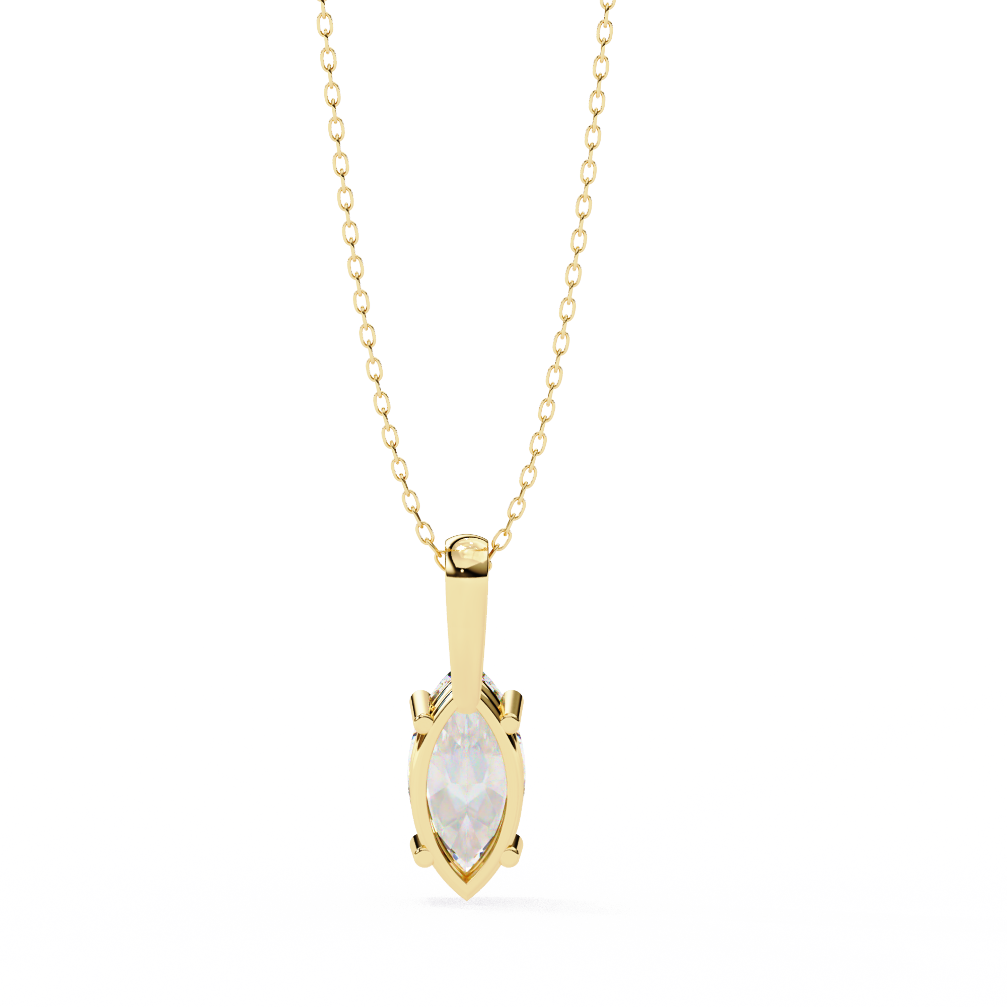 Solitairekart 0.93ct  Marquise-Cut Natural Diamond Solitaire Pendant-H Color, VS1 Clarity