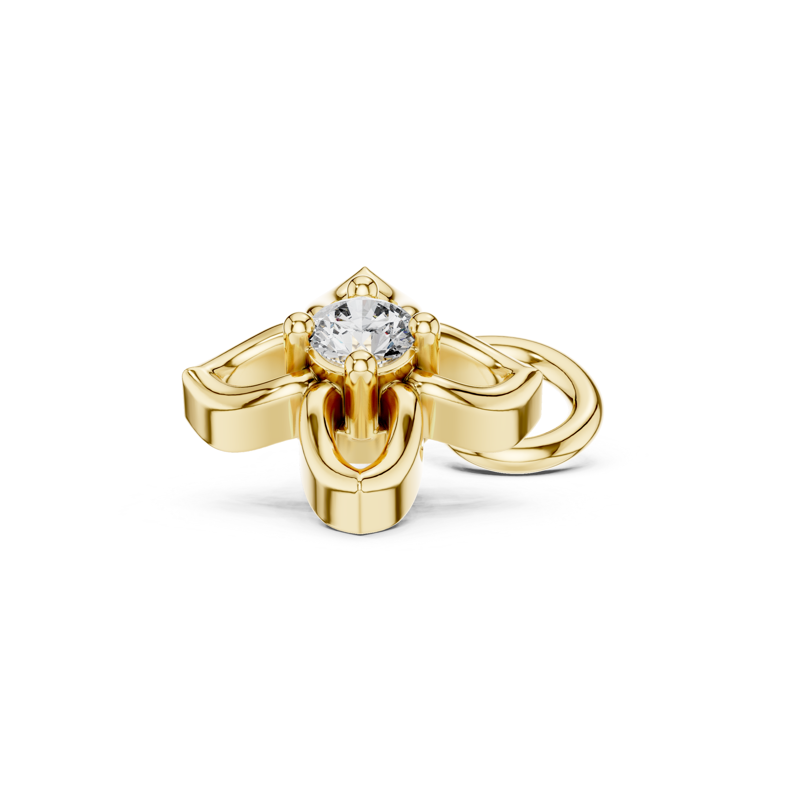 0.015ct GH/SI Natural Diamond Hip Hop Nose Pin – Minimal Sparkle