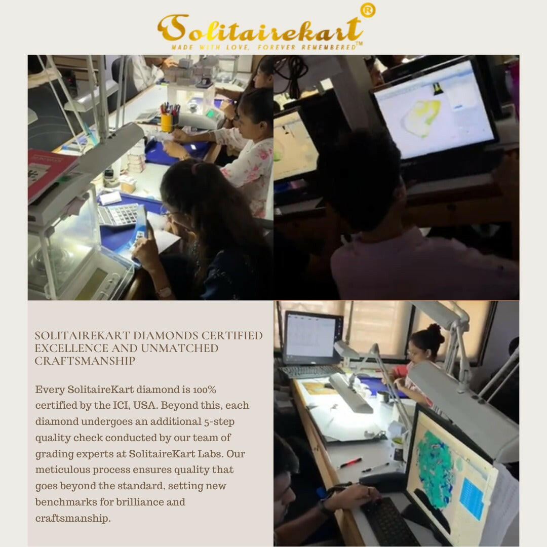 14K Gold Studded TW 3.08 Carat D Color VS1 Clarity Lab Grown Diamond Studs.