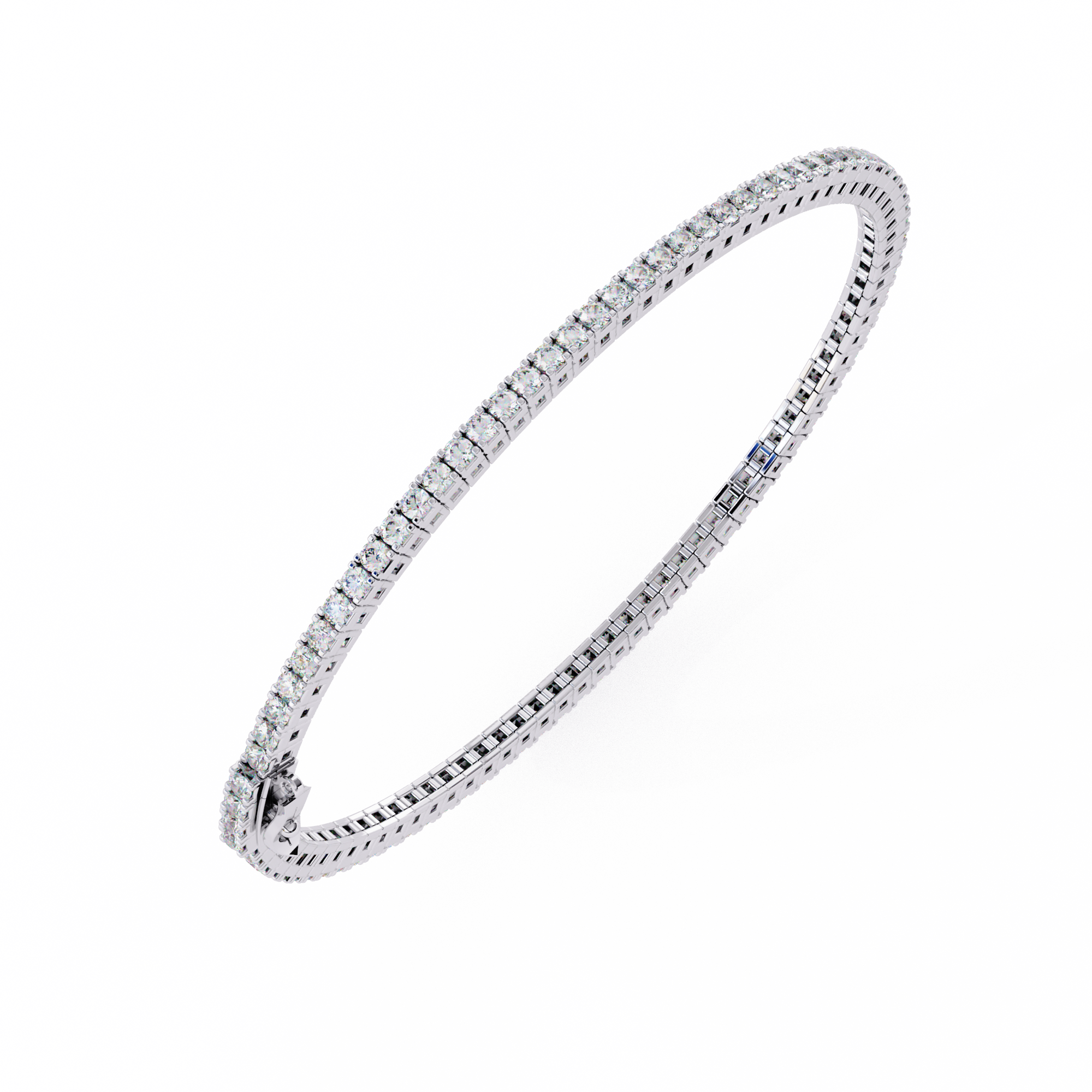 Solitairekart 1.92ct Round Cut Natural Diamond Tennis Bracelet-HI Color. VS-SI Clarity