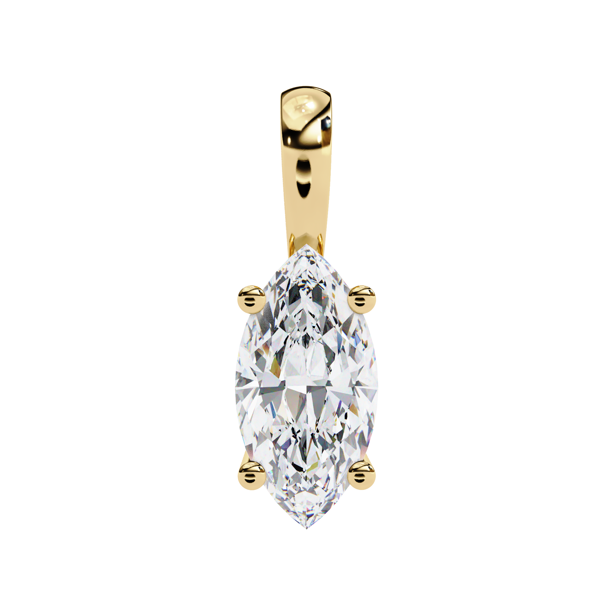 Solitairekart 0.93ct  Marquise-Cut Natural Diamond Solitaire Pendant-H Color, VS1 Clarity
