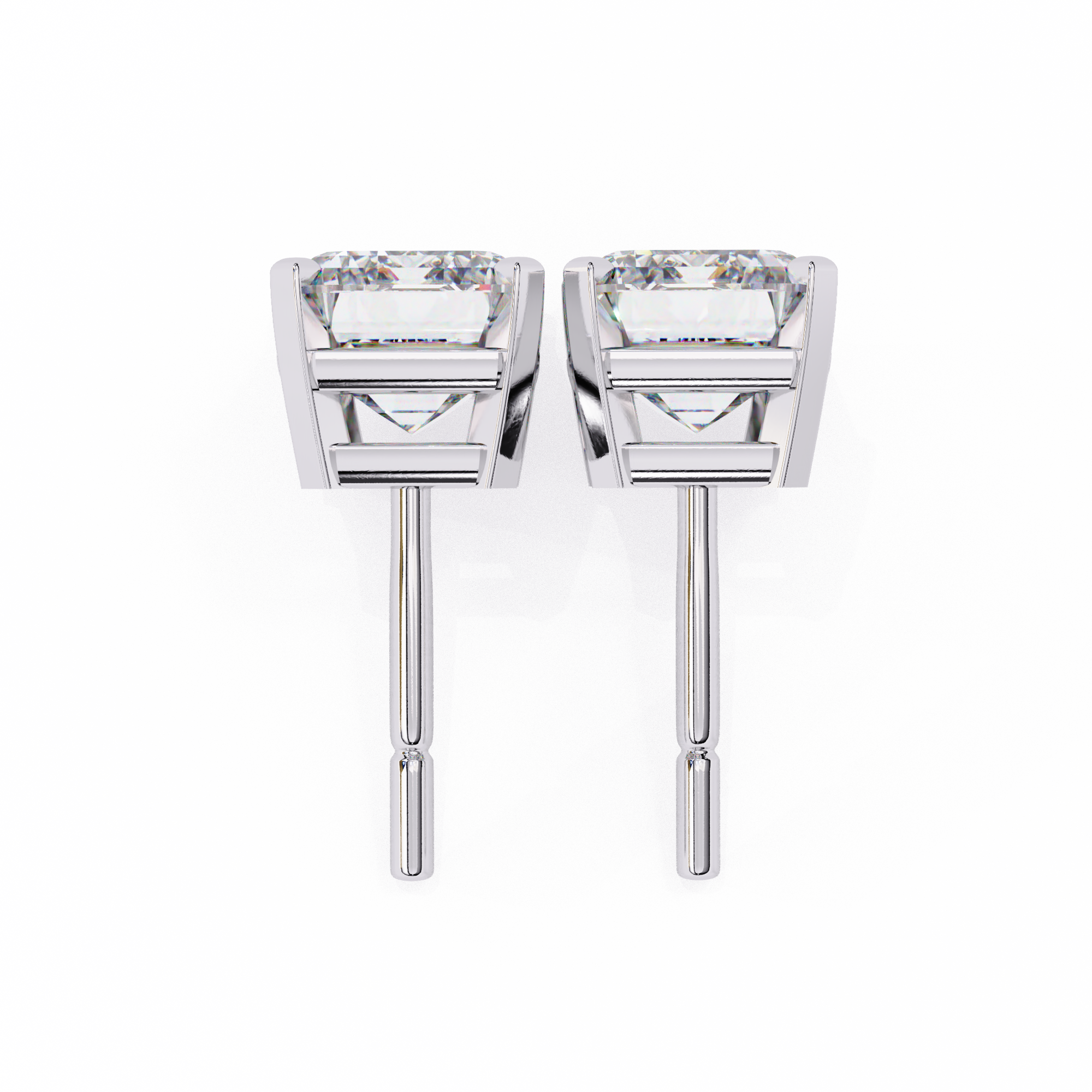 2.39ct Emerald Cut Diamond Studs | Solitairekart