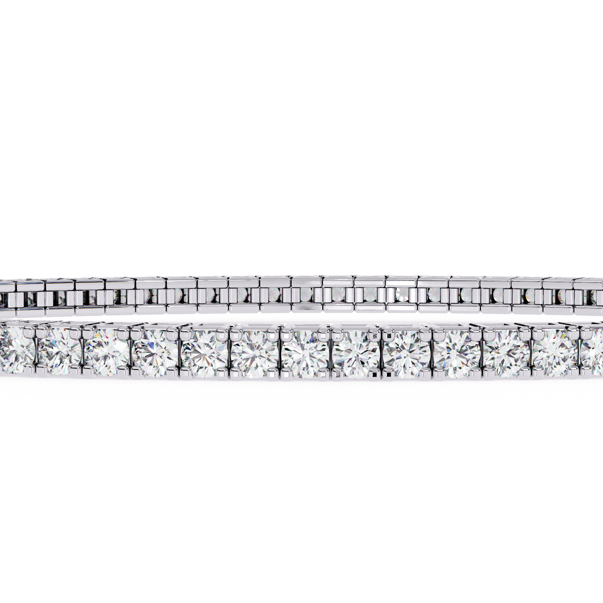 Solitairekart 1.92ct Round Cut Natural Diamond Tennis Bracelet-HI Color. VS-SI Clarity