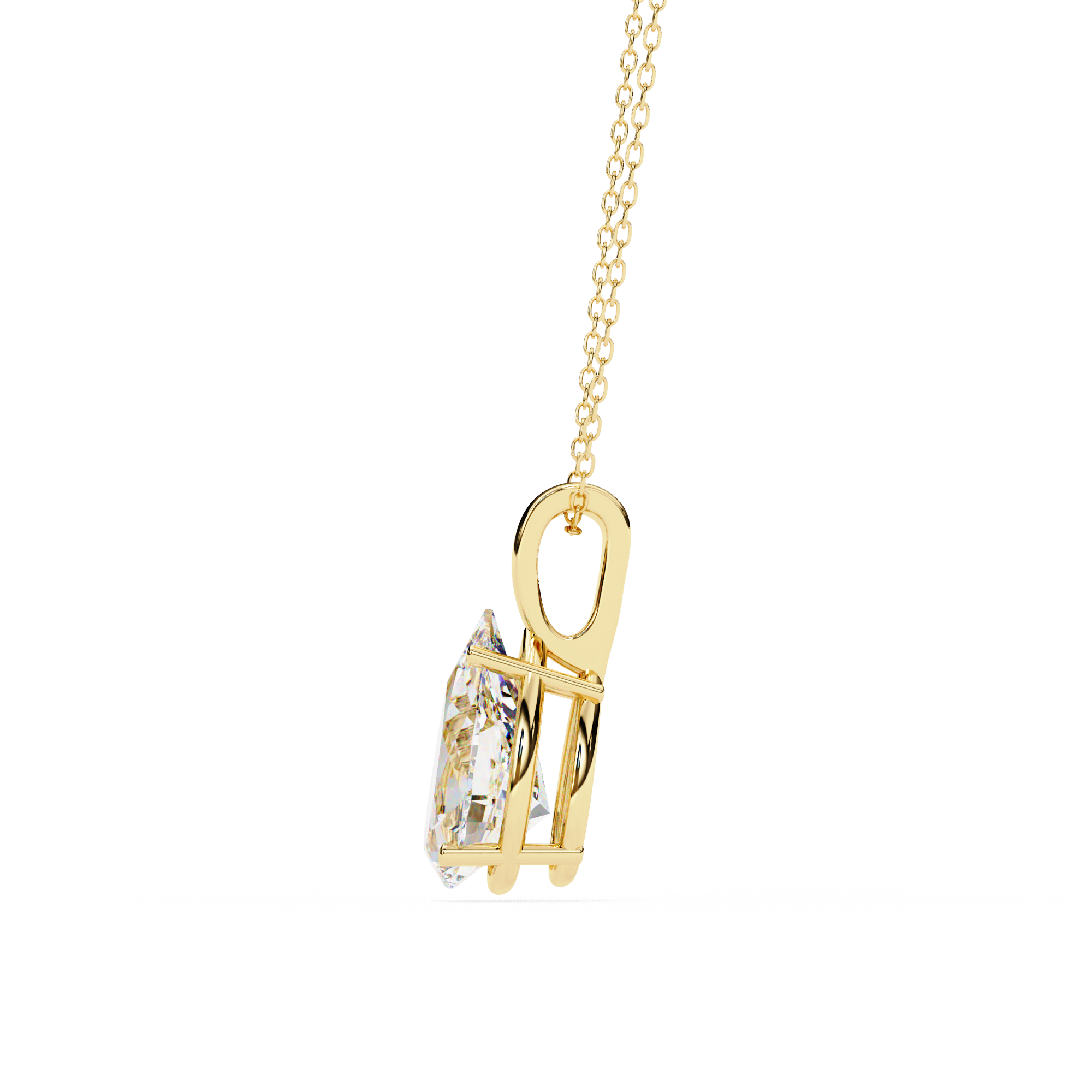 2.06 Carat Pear Shape Lab-Grown Diamond Pendant Necklace – E Color VVS2 Clarity