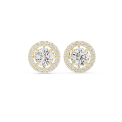1.7 Carat Natural Diamond Studs – Round Shape, H Color, VS2 Clarity