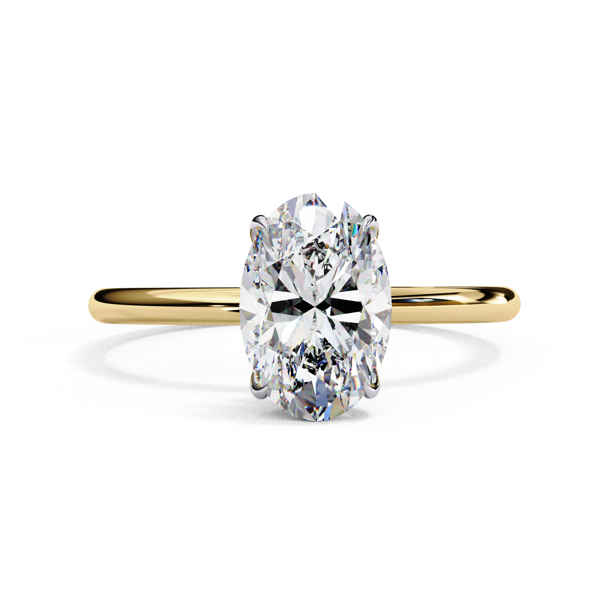 1.20 Carat Oval Cut Lab Grown Diamond Solitaire Engagement Ring