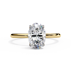 1.20 Carat Oval Cut Lab Grown Diamond Solitaire Engagement Ring