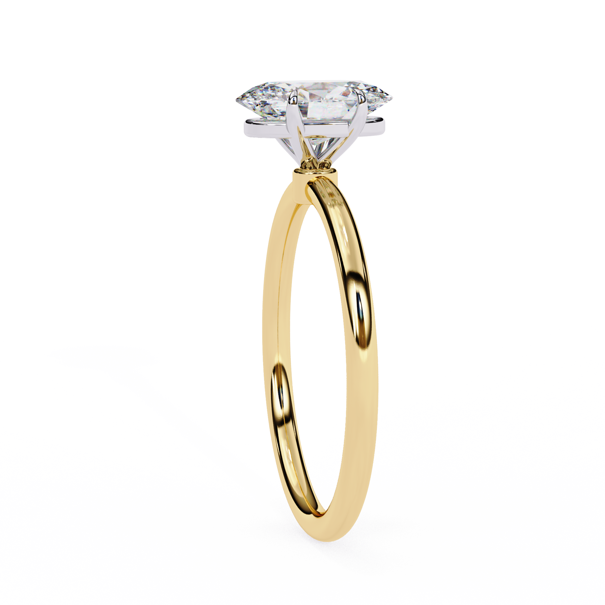 1.20 Carat Oval Cut Lab Grown Diamond Solitaire Engagement Ring