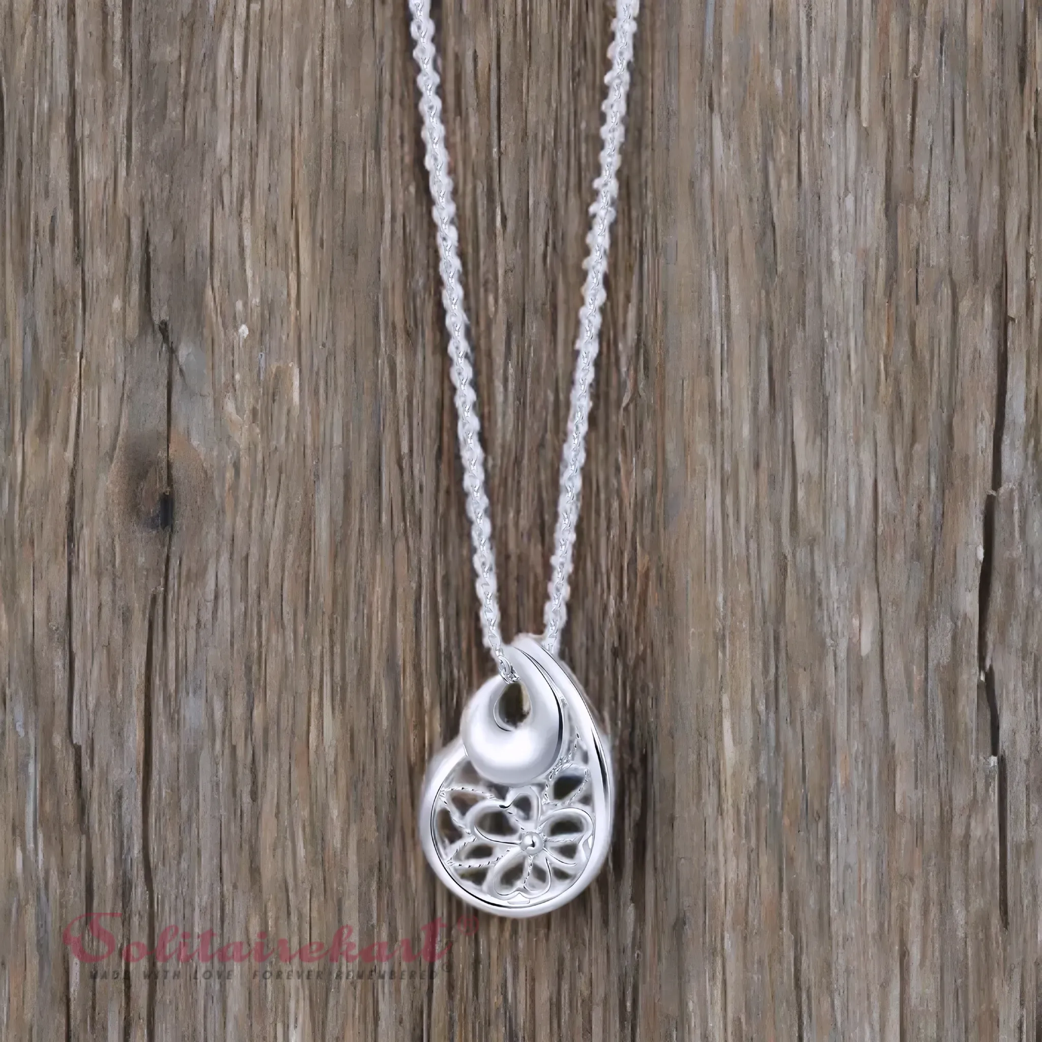 Solitairekart Resemble A Ribbon Platinum Pendant 2.021gm Weight For Woman.