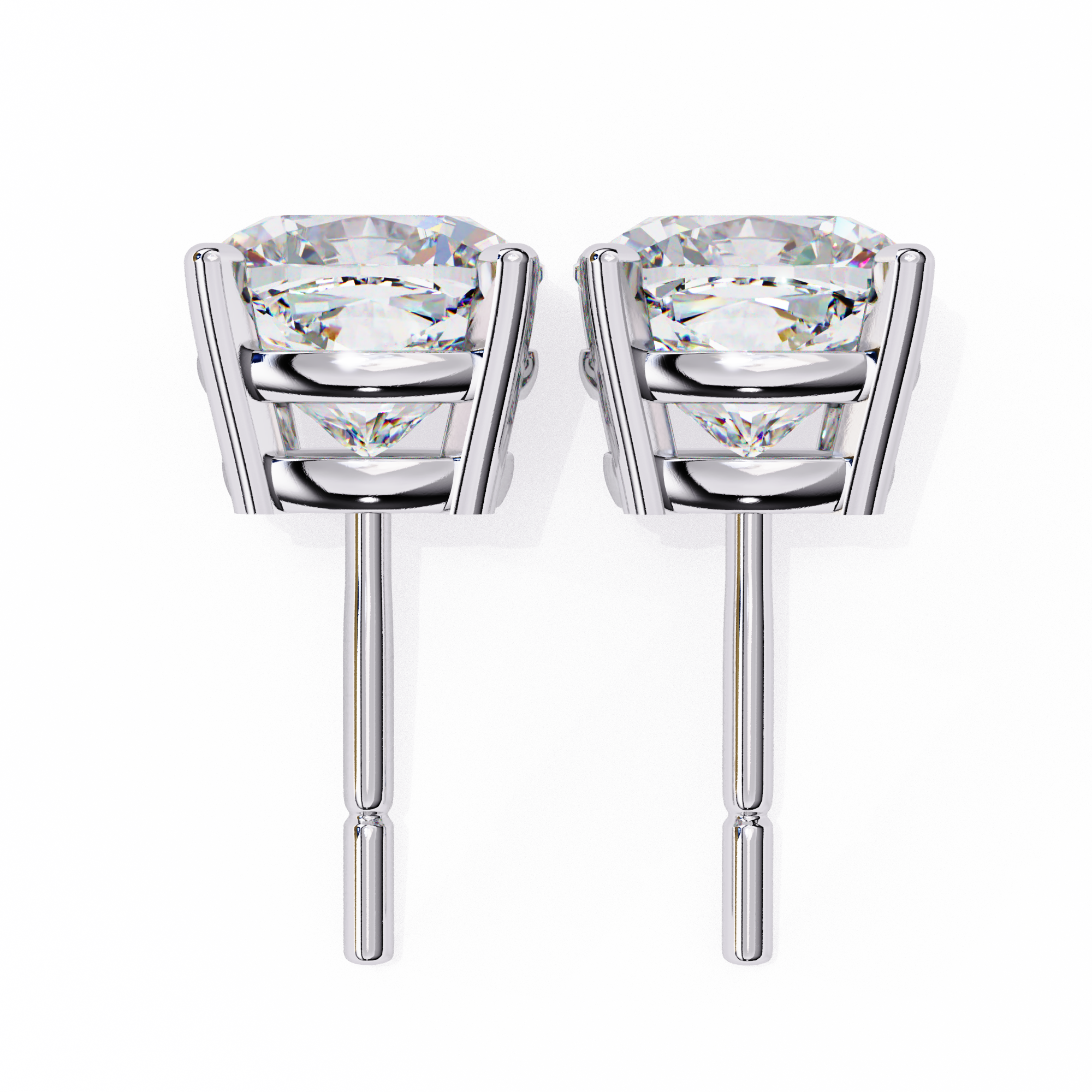 Timeless Cushion Luxe–2.33ct F Color VVS2 Clarity Lab Grown Diamond Stud Earrings