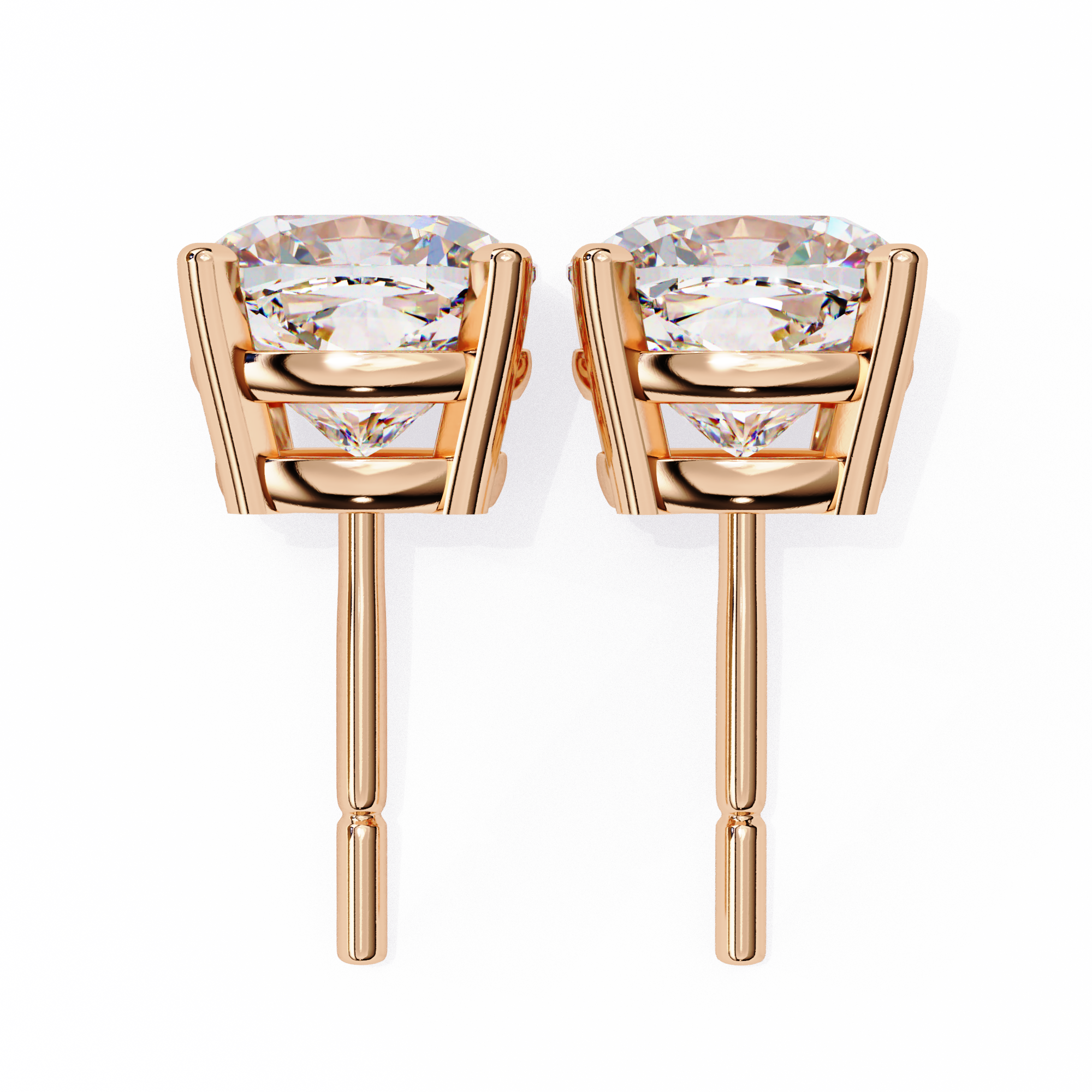 Solitairekart 2.33ct Cushion Diamond Stud Earrings