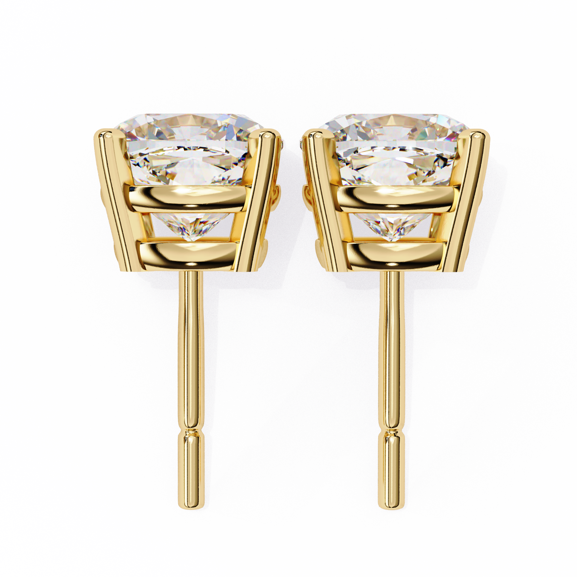 Solitairekart 2.33ct Cushion Diamond Stud Earrings