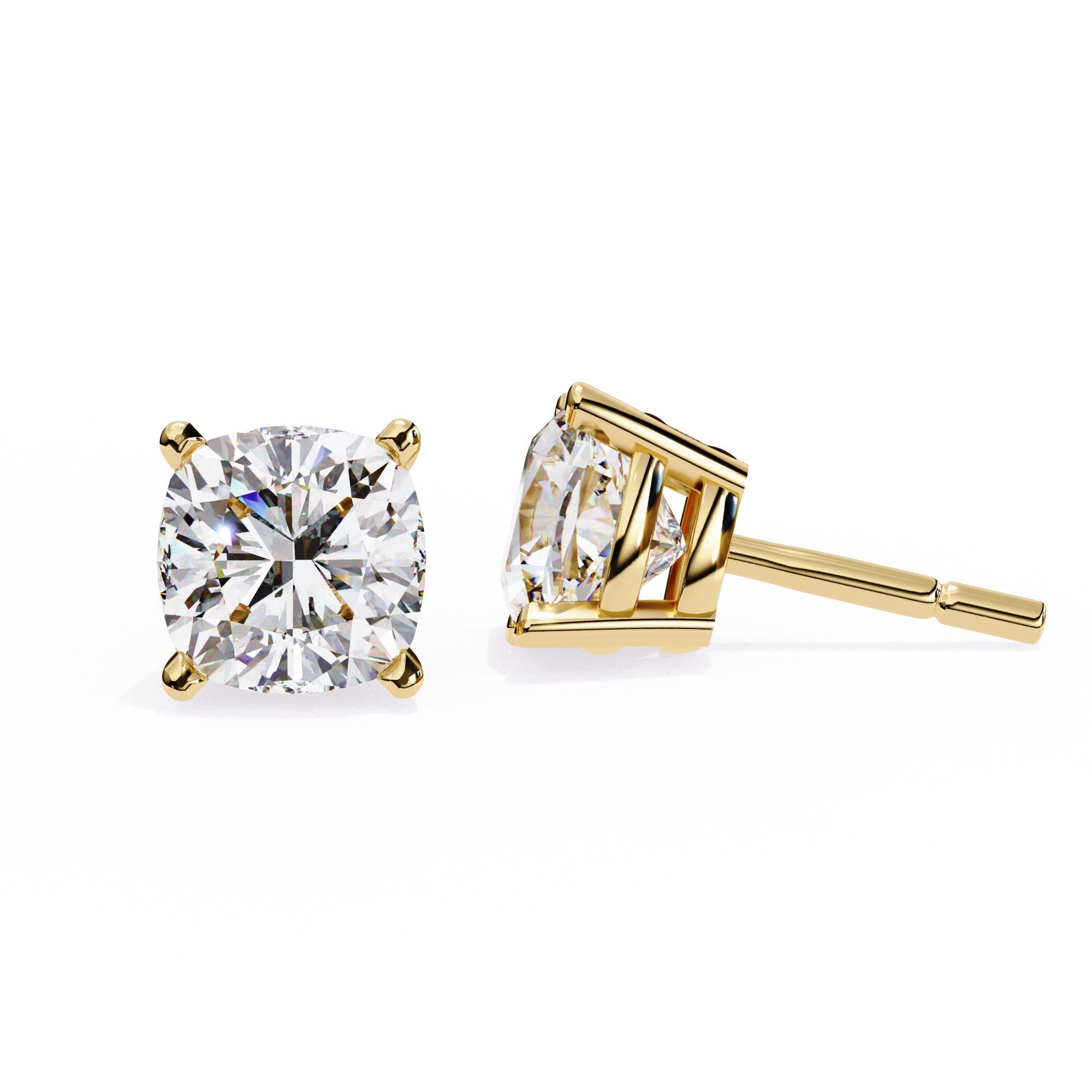 Solitairekart 2.33ct Cushion Diamond Stud Earrings
