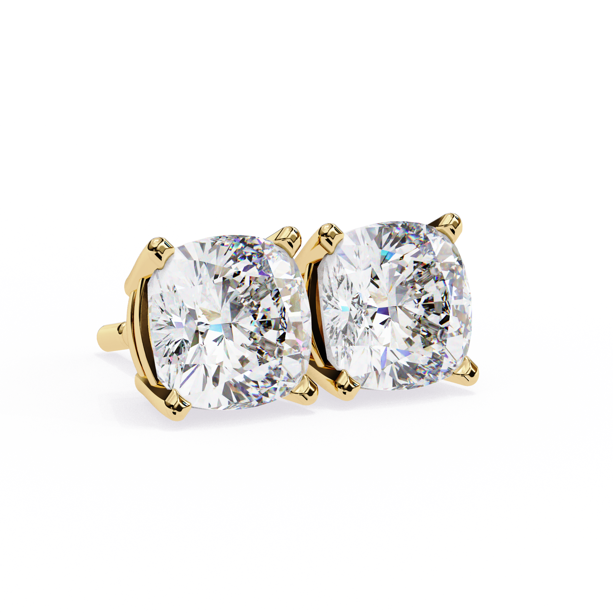 Timeless Cushion Luxe–2.33ct F Color VVS2 Clarity Lab Grown Diamond Stud Earrings