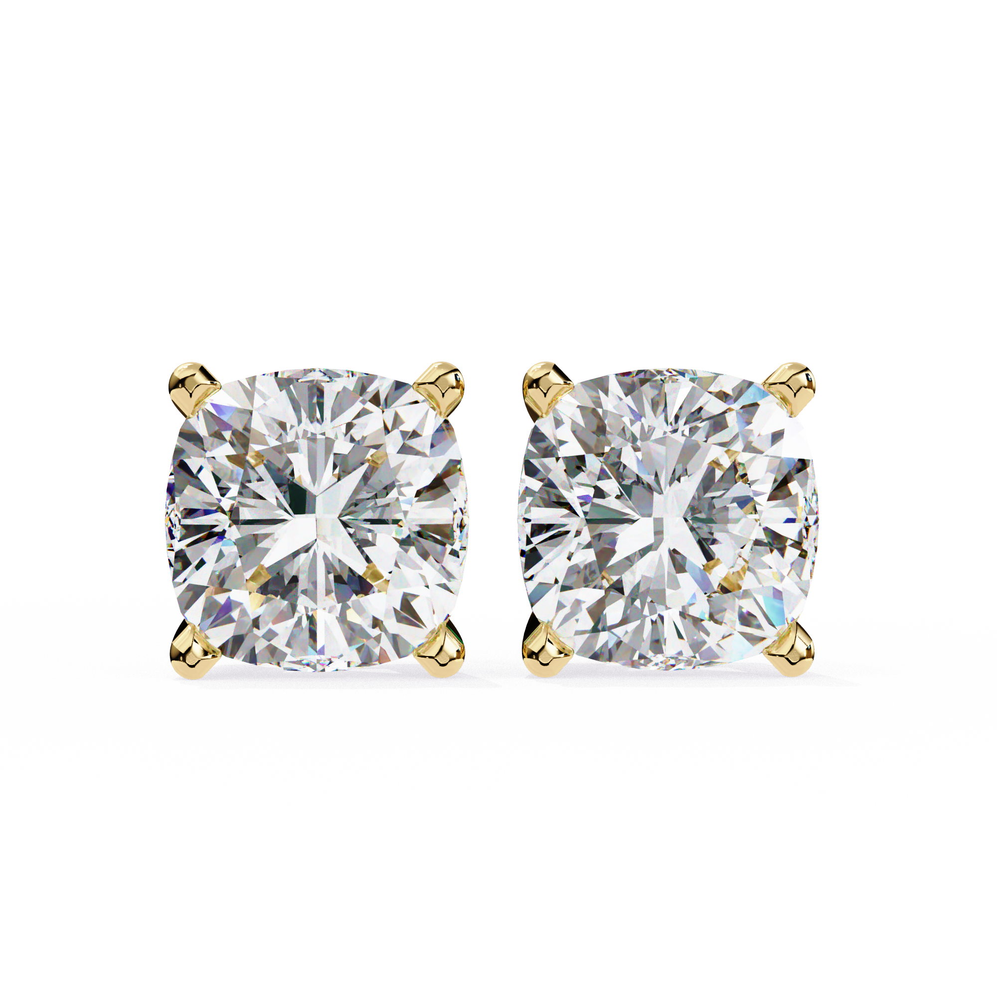 Timeless Cushion Luxe–2.33ct F Color VVS2 Clarity Lab Grown Diamond Stud Earrings