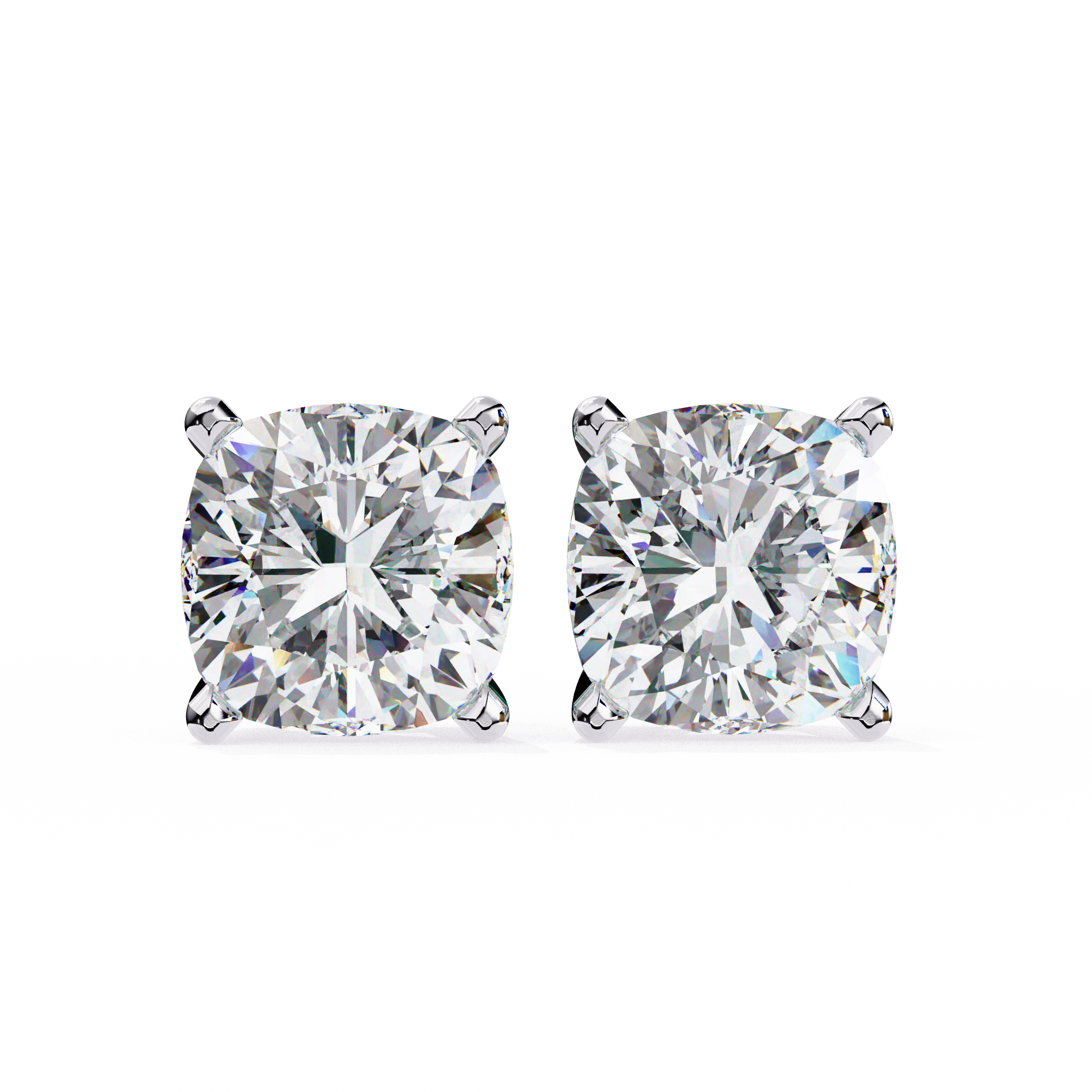 Solitairekart 2.33ct Cushion Diamond Stud Earrings