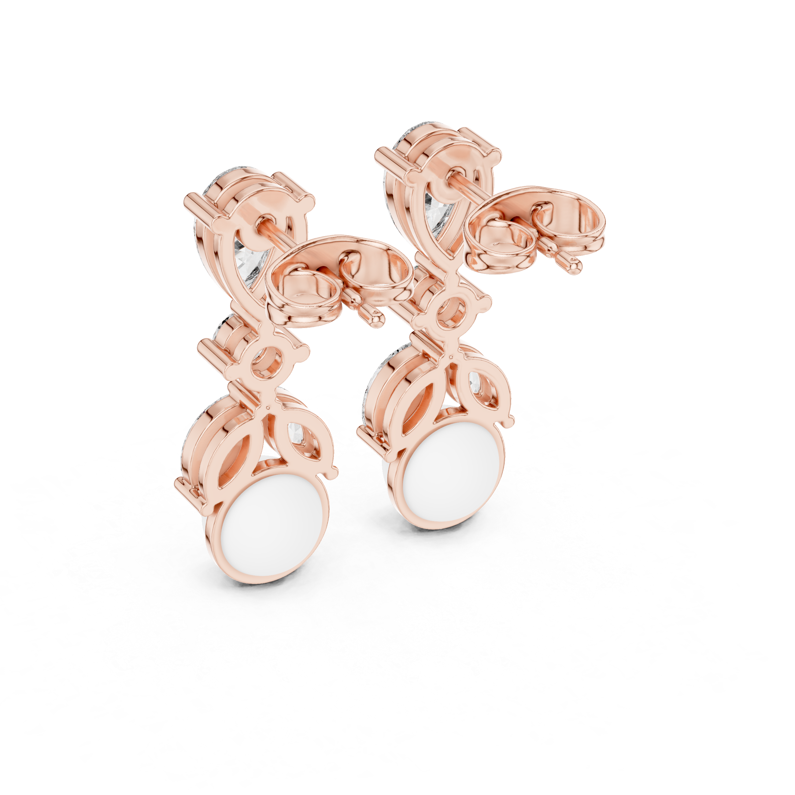 1.63 Carat Pearl & Multi-Shape Natural Diamond Drop Earrings – J/VS2