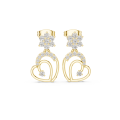 0.612 Carat Natural Diamond Drop Earrings – GH Color, VS Clarity