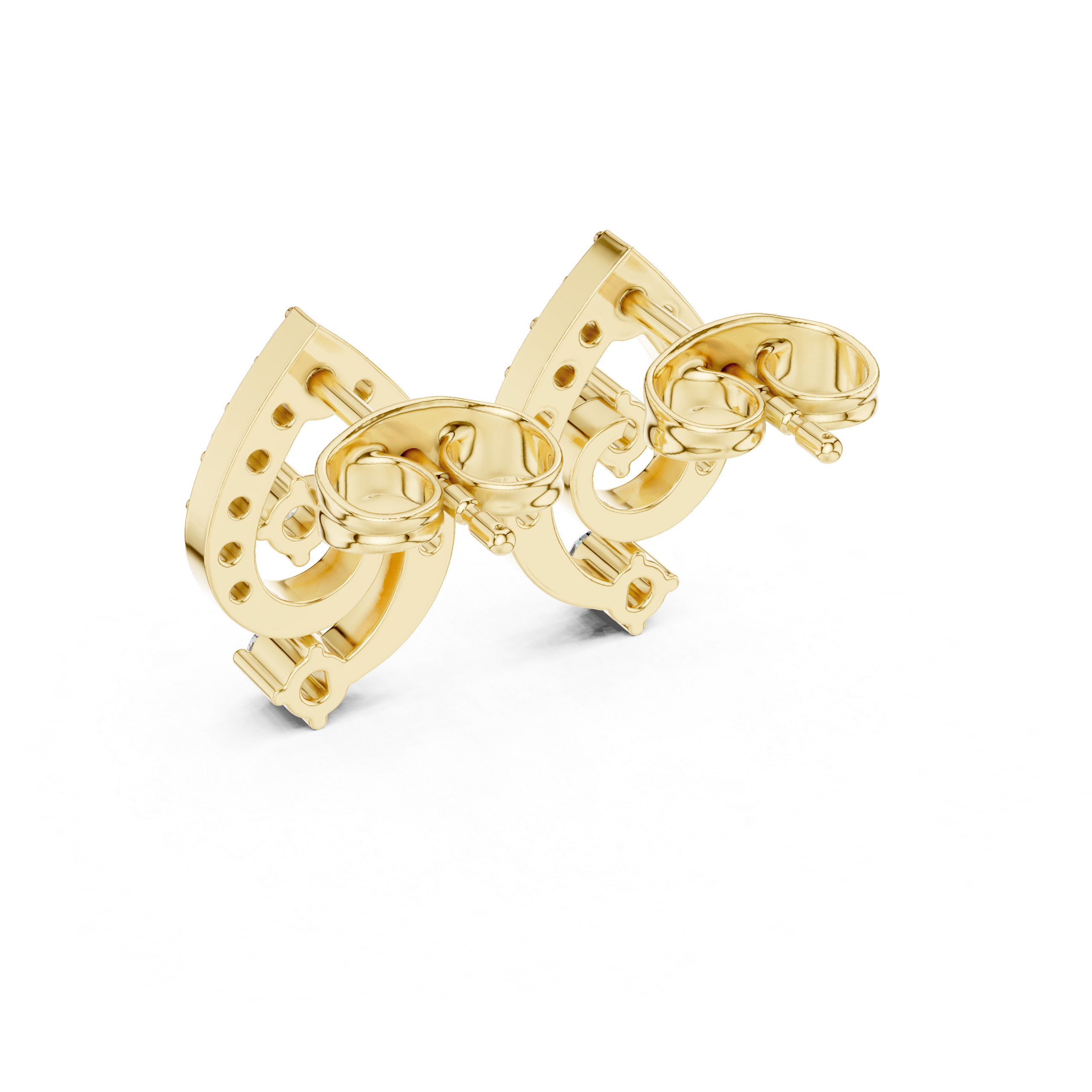 0.404 Carat Natural Diamond Swirl Stud Earrings – GH Color, SI Clarity