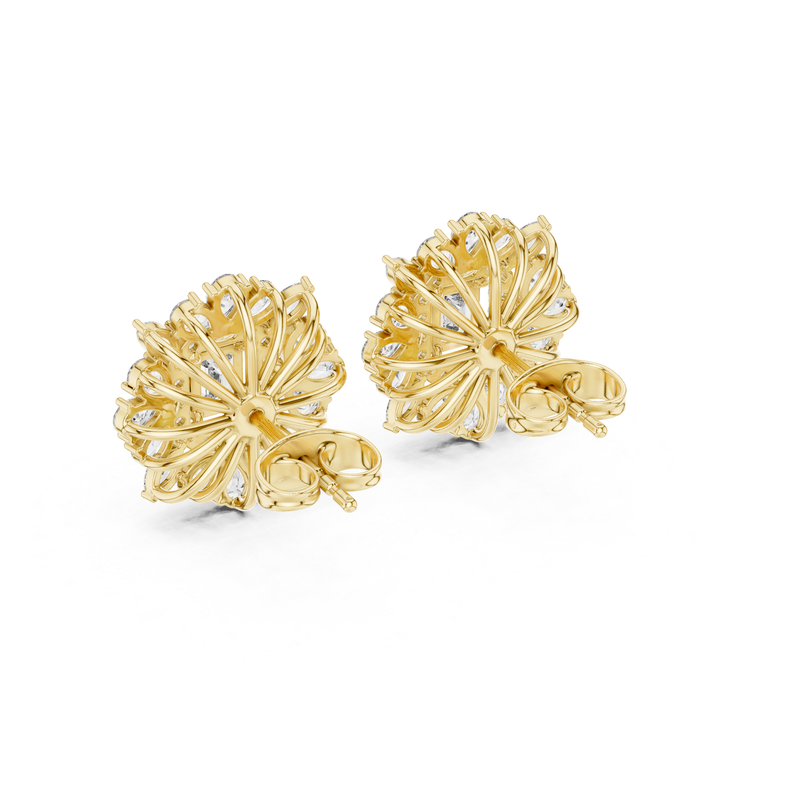 4.207 Carat Multi-Shape Natural Diamond Stud Earrings – H Color, VS1 Clarity