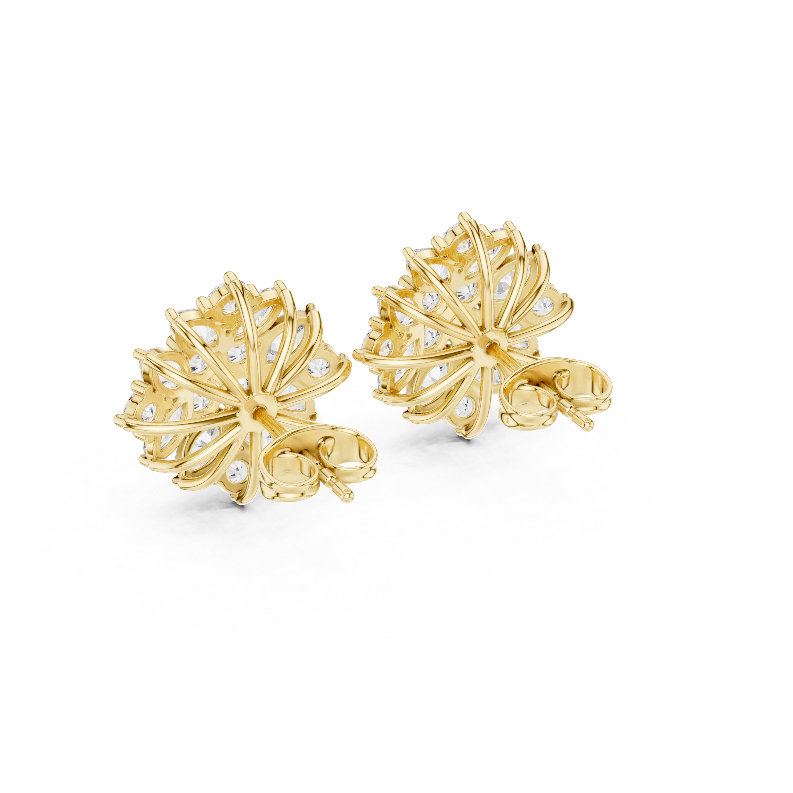 2.60 Carat EF/VS Multi-Shape Natural Diamond Cluster Earrings – Premium Shine