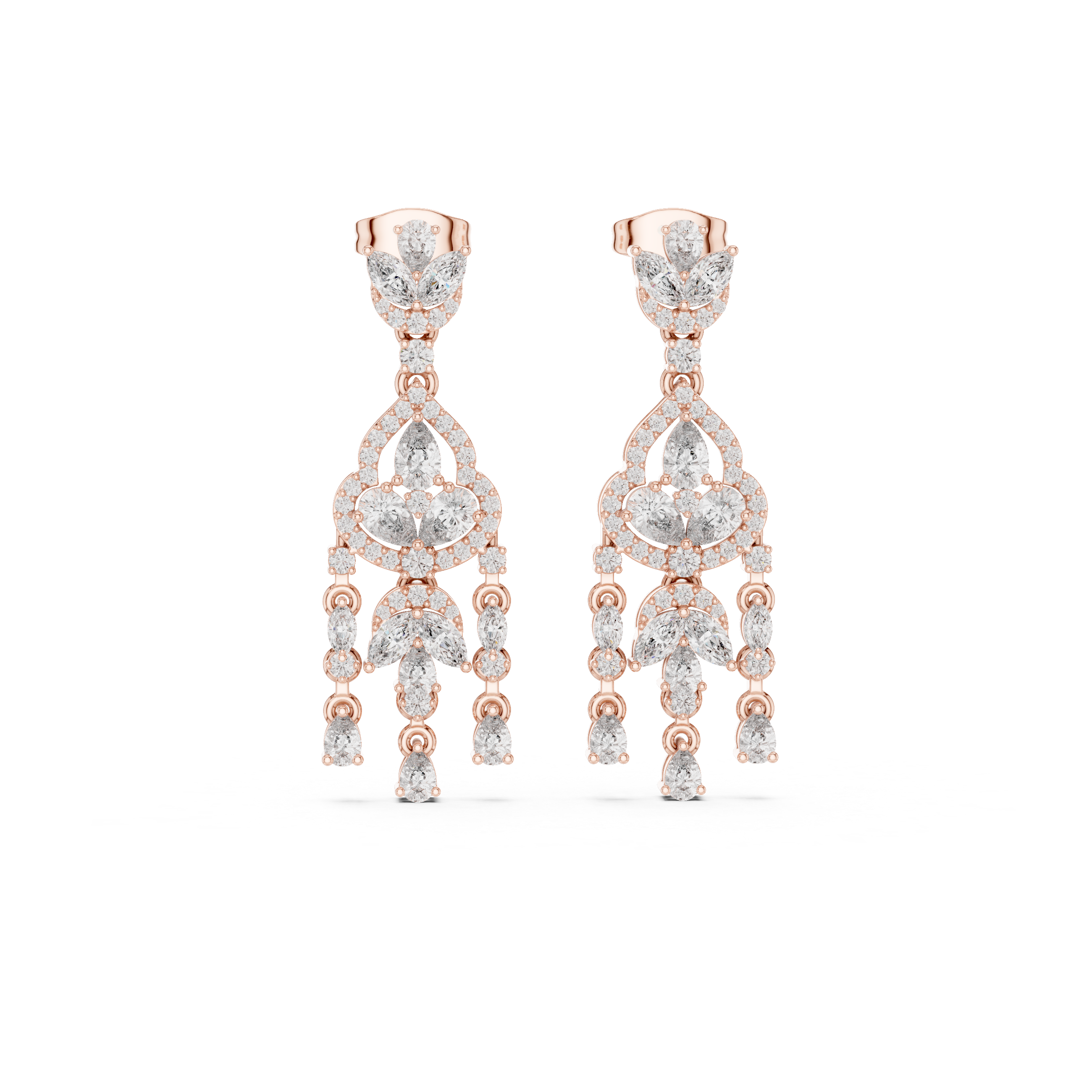 Natural Diamond Dangle Earrings 2.01ct – GH/VS Premium Quality