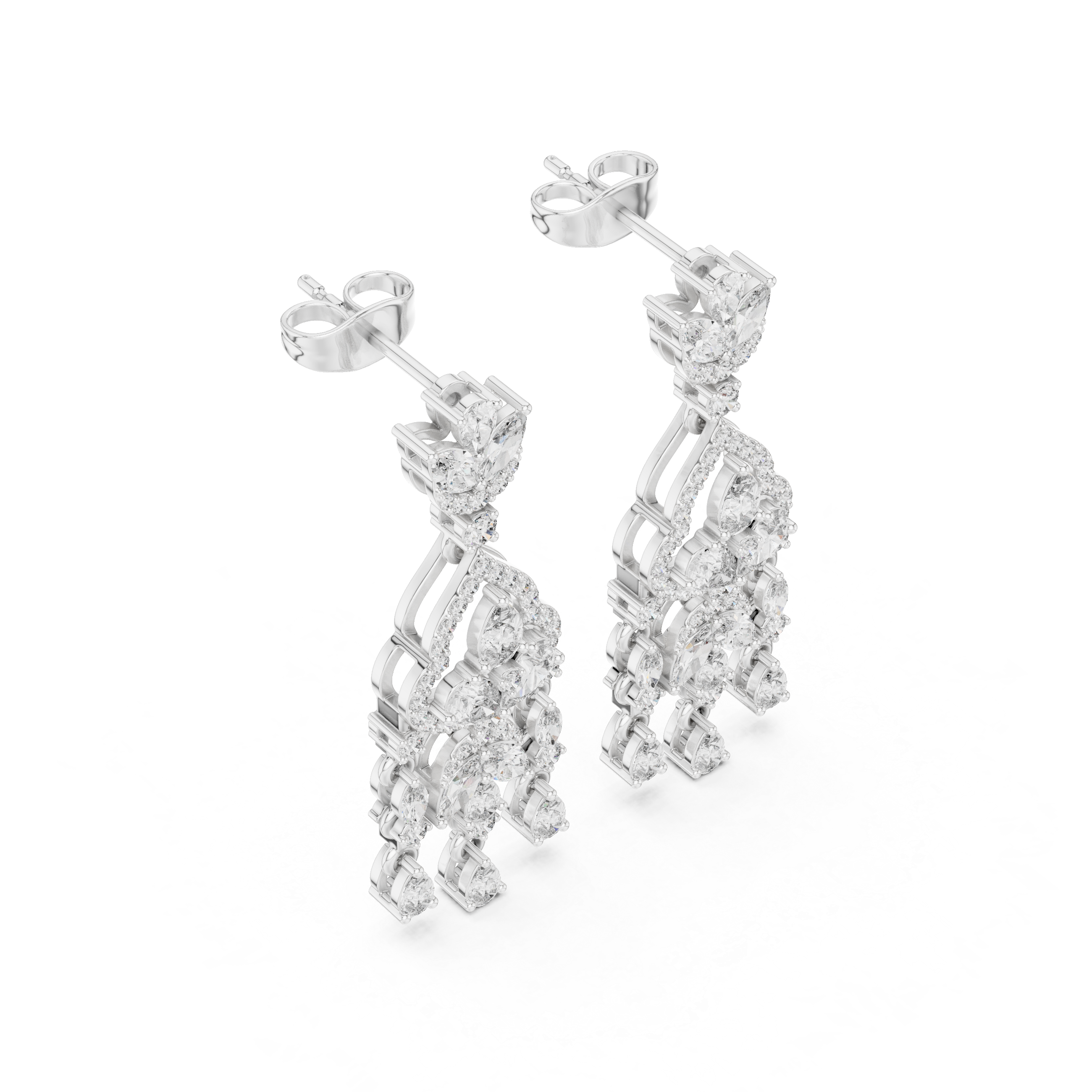 Natural Diamond Dangle Earrings 2.01ct – GH/VS Premium Quality