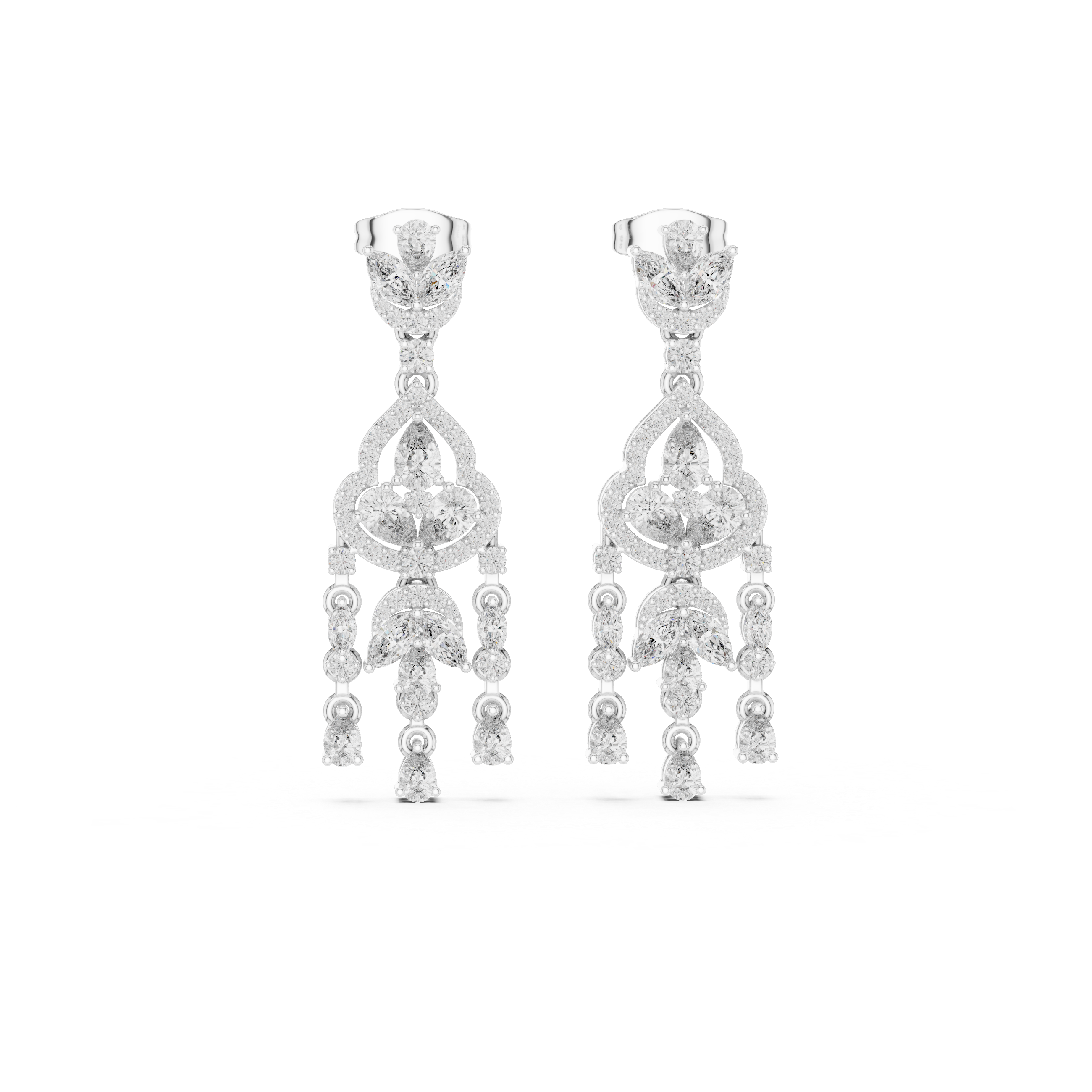 Natural Diamond Dangle Earrings 2.01ct – GH/VS Premium Quality