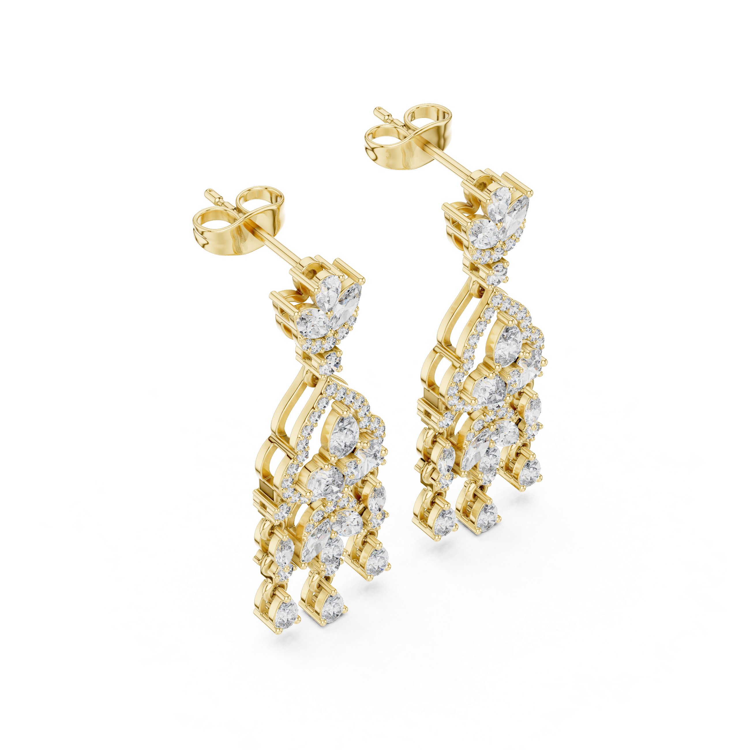 Natural Diamond Dangle Earrings 2.01ct – GH/VS Premium Quality