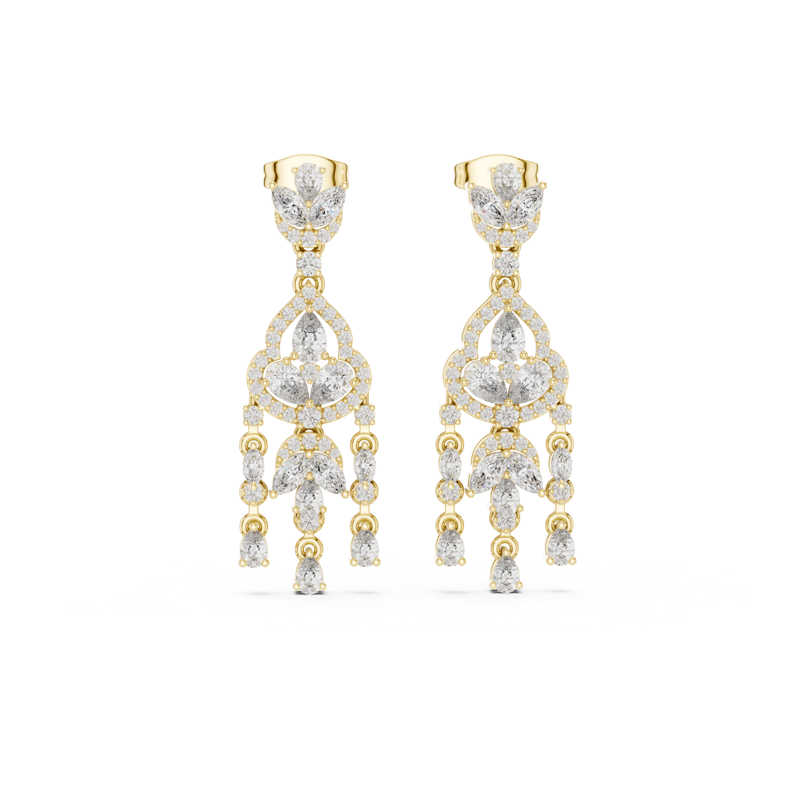 Natural Diamond Dangle Earrings 2.01ct – GH/VS Premium Quality