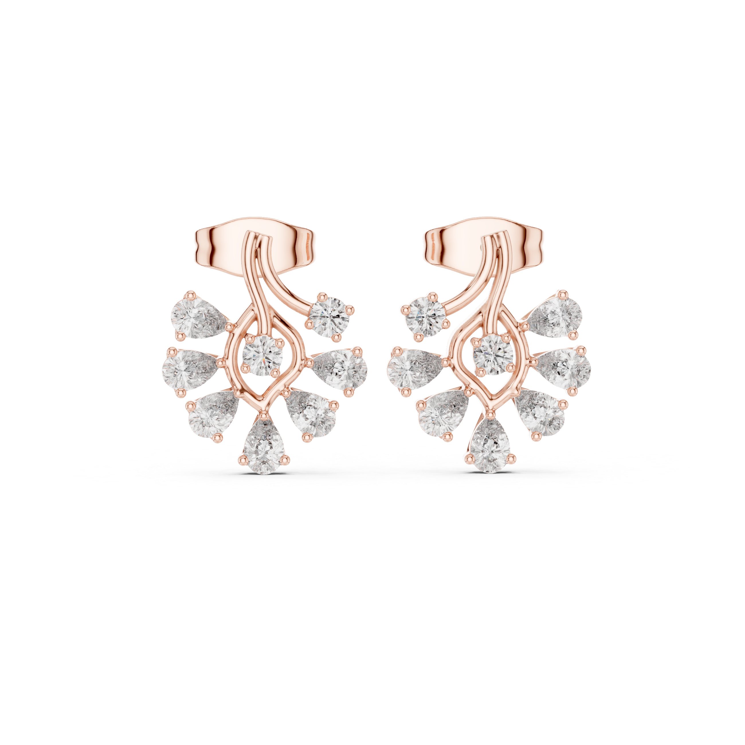 0.64ct Natural Diamond Stud Earrings – GH Color, SI Clarity