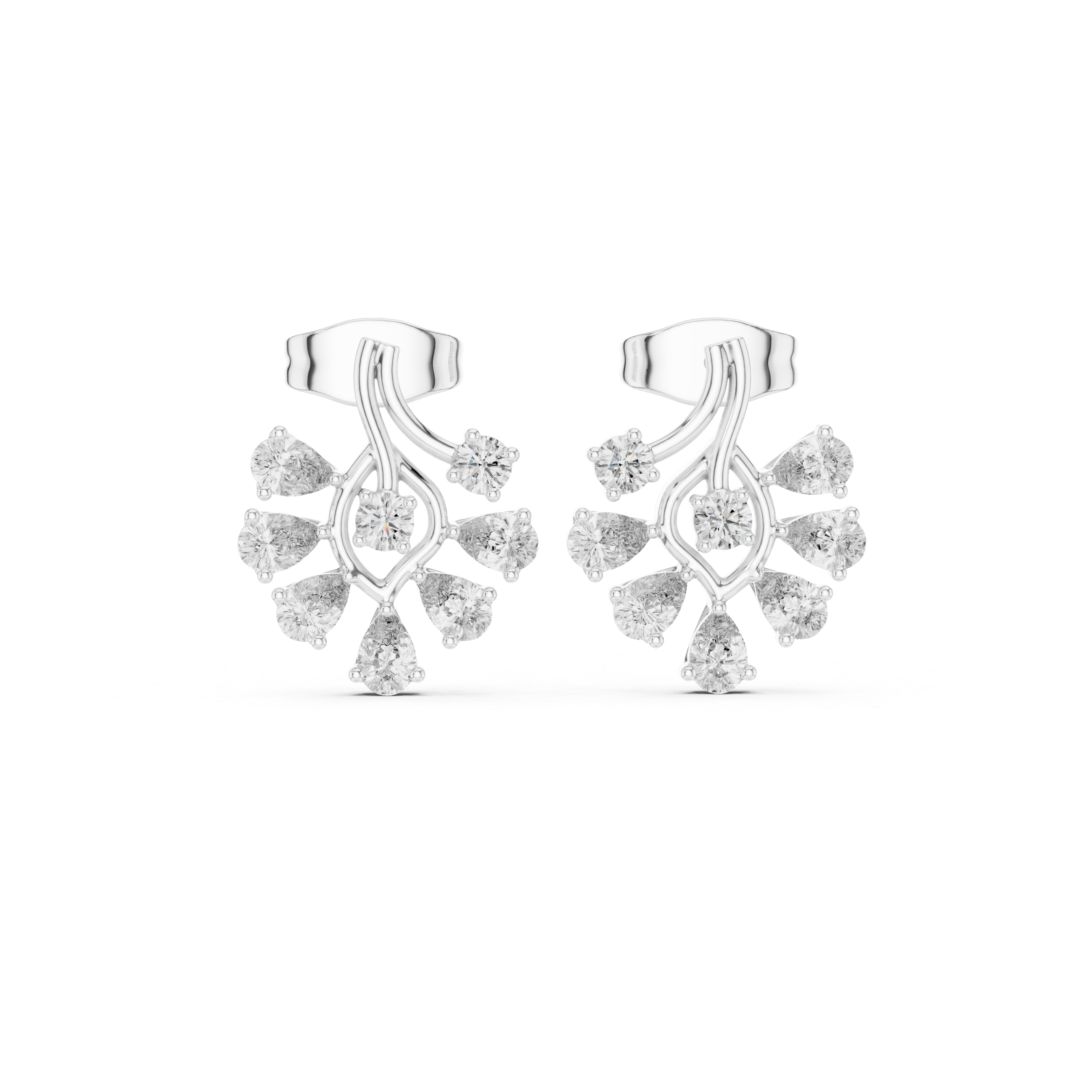 0.64ct Natural Diamond Stud Earrings – GH Color, SI Clarity