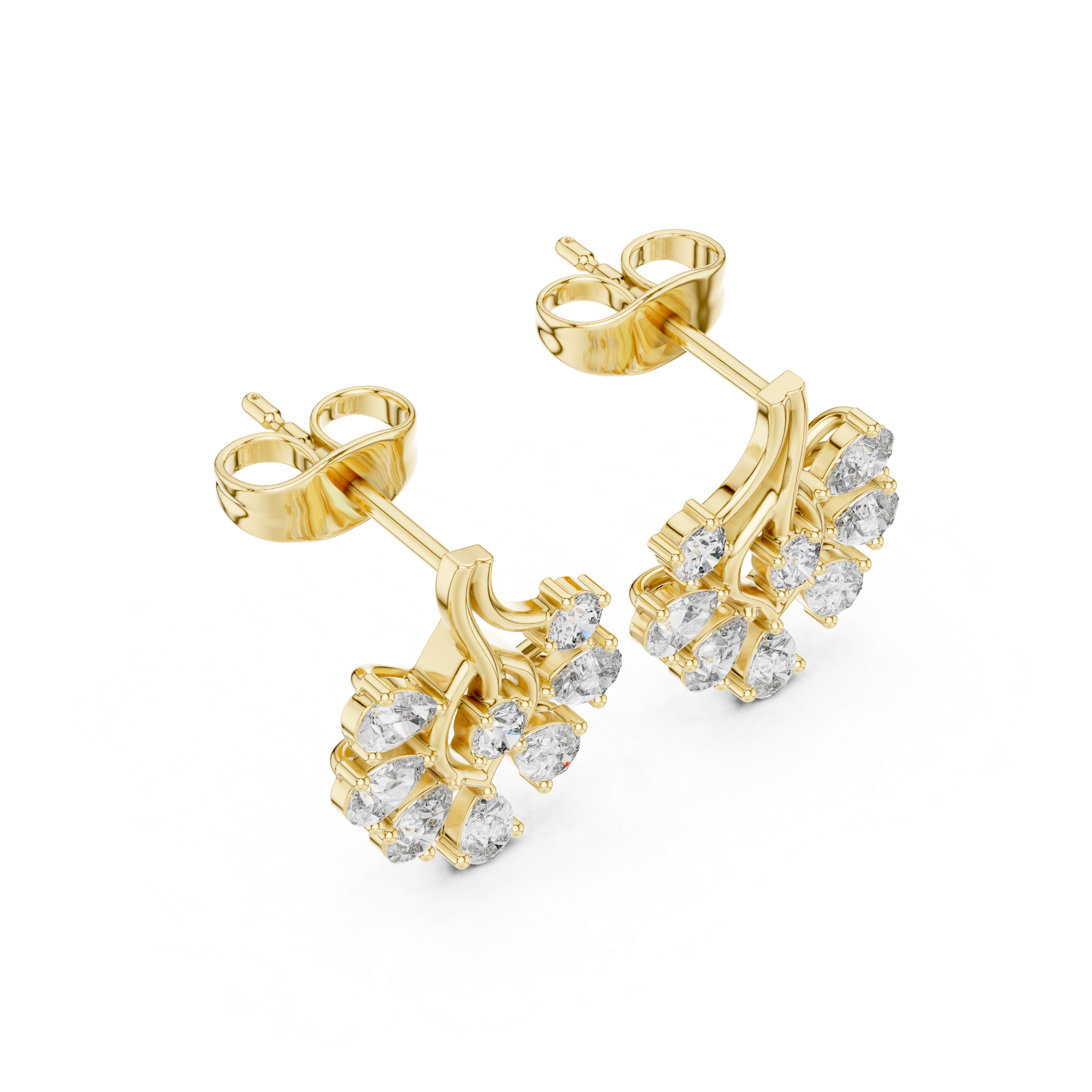 0.64ct Natural Diamond Stud Earrings – GH Color, SI Clarity