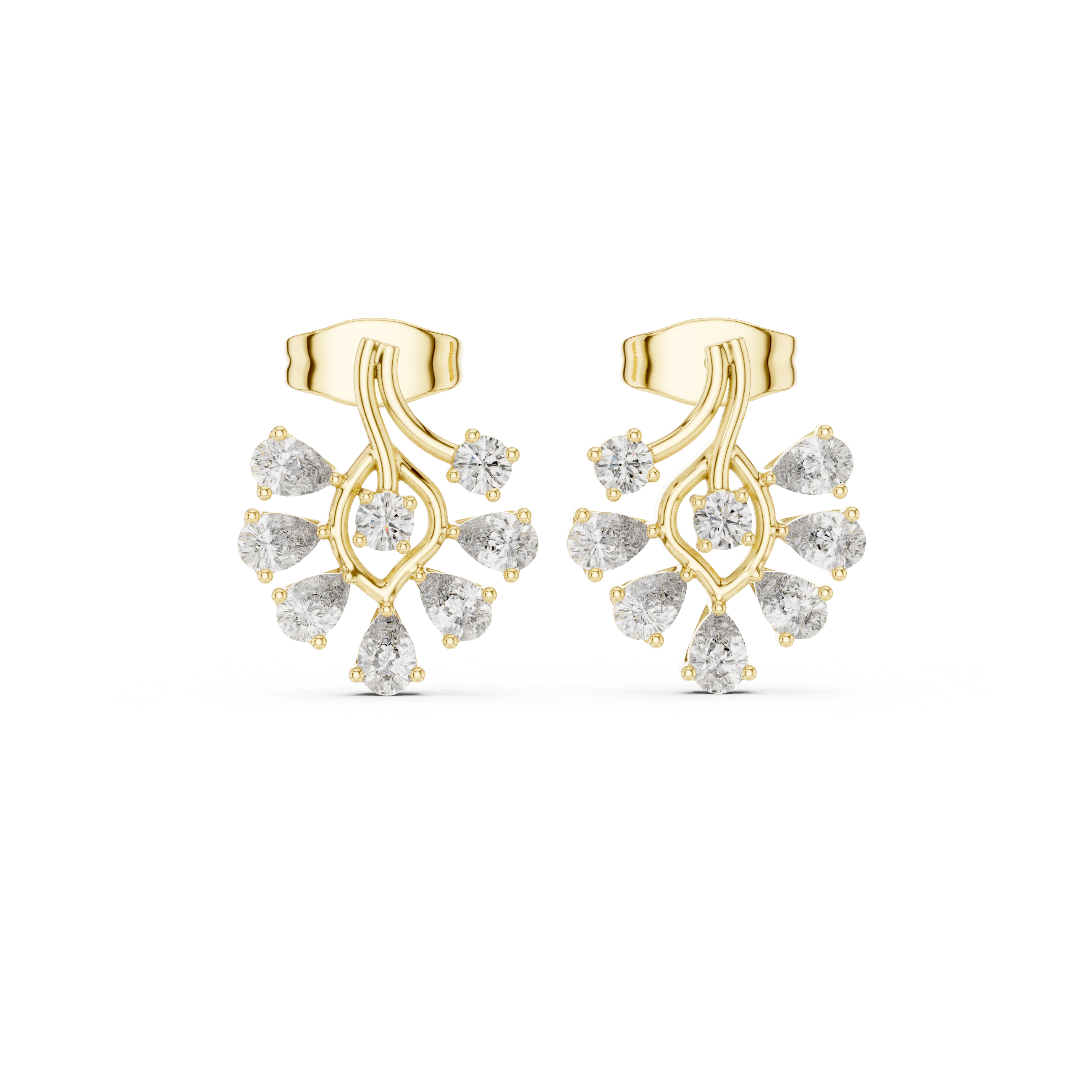 0.64ct Natural Diamond Stud Earrings – GH Color, SI Clarity